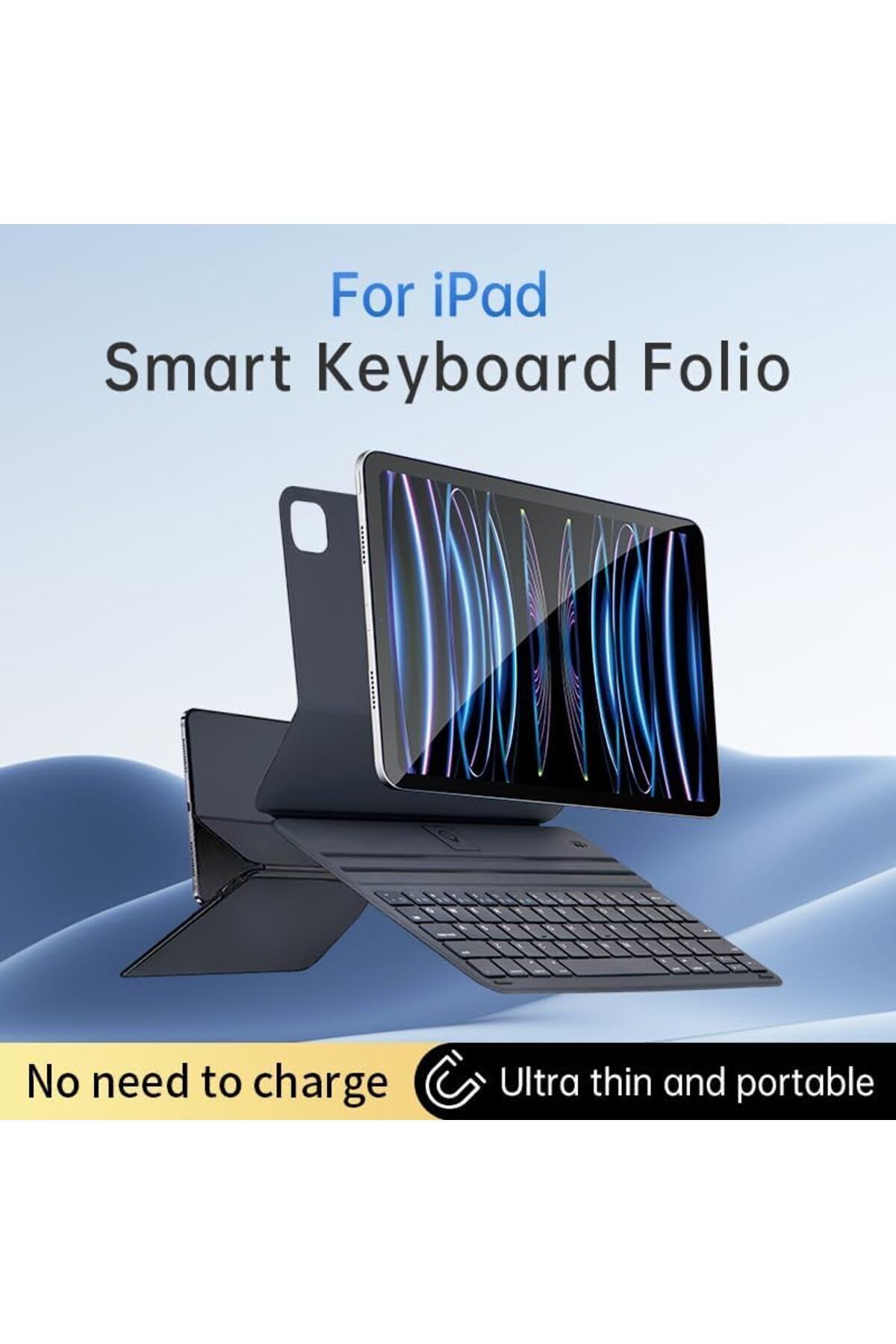 Fogy Ipad Pro 4.nesil 11" Inç (m2 Çipli) Uyumlu Case Magic Keyboard Folio Utra Slim Klavyeli Tablet Kılıf