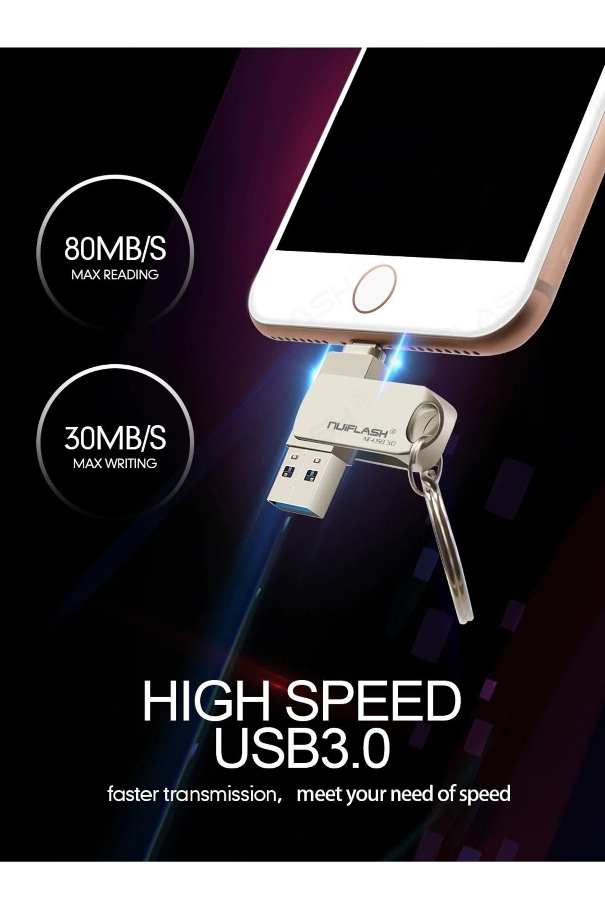 SYNOPE Iphone 512 Gb Otg Usb Flash Bellek 2 In 1 Kalem Sürücü Için Ios Uyumlu Depolama Cihazları