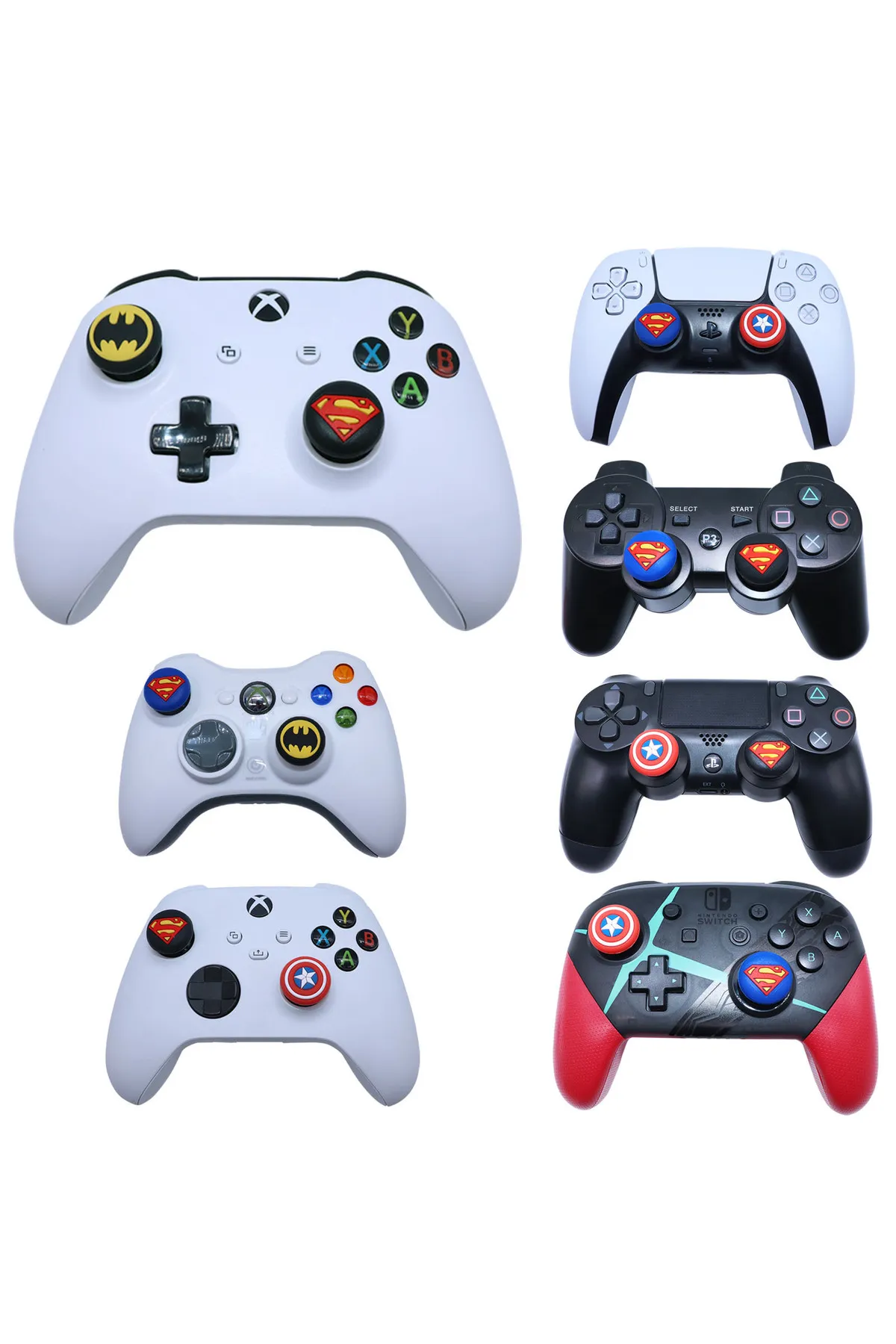 CAFELE Iron-man Desenli Xbox One S/one X/xbox E/xbox 360 Analog Koruyucu Silikon Pad