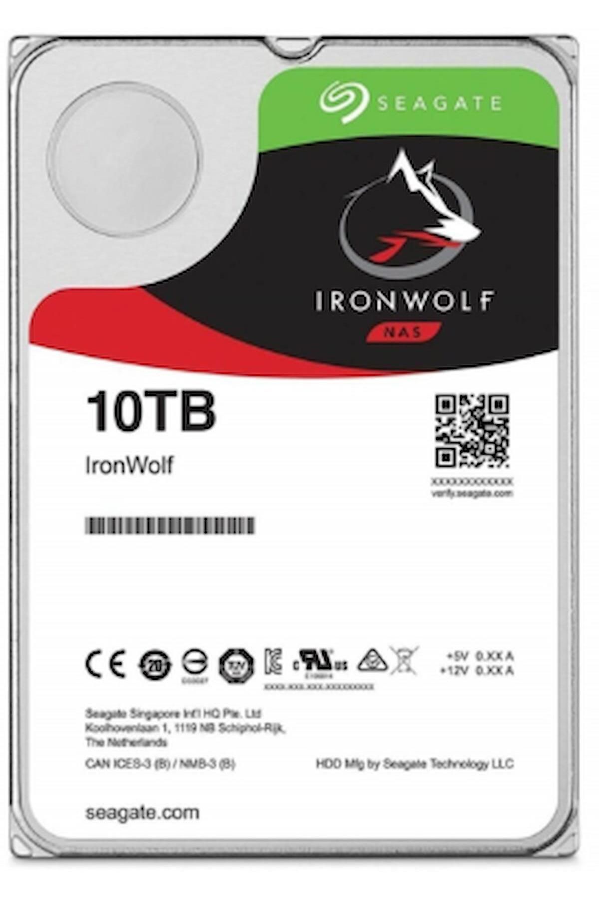 Seagate Ironwolf 10tb 7200rpm 256mb 3.5 Nasa Disk St10000vn000