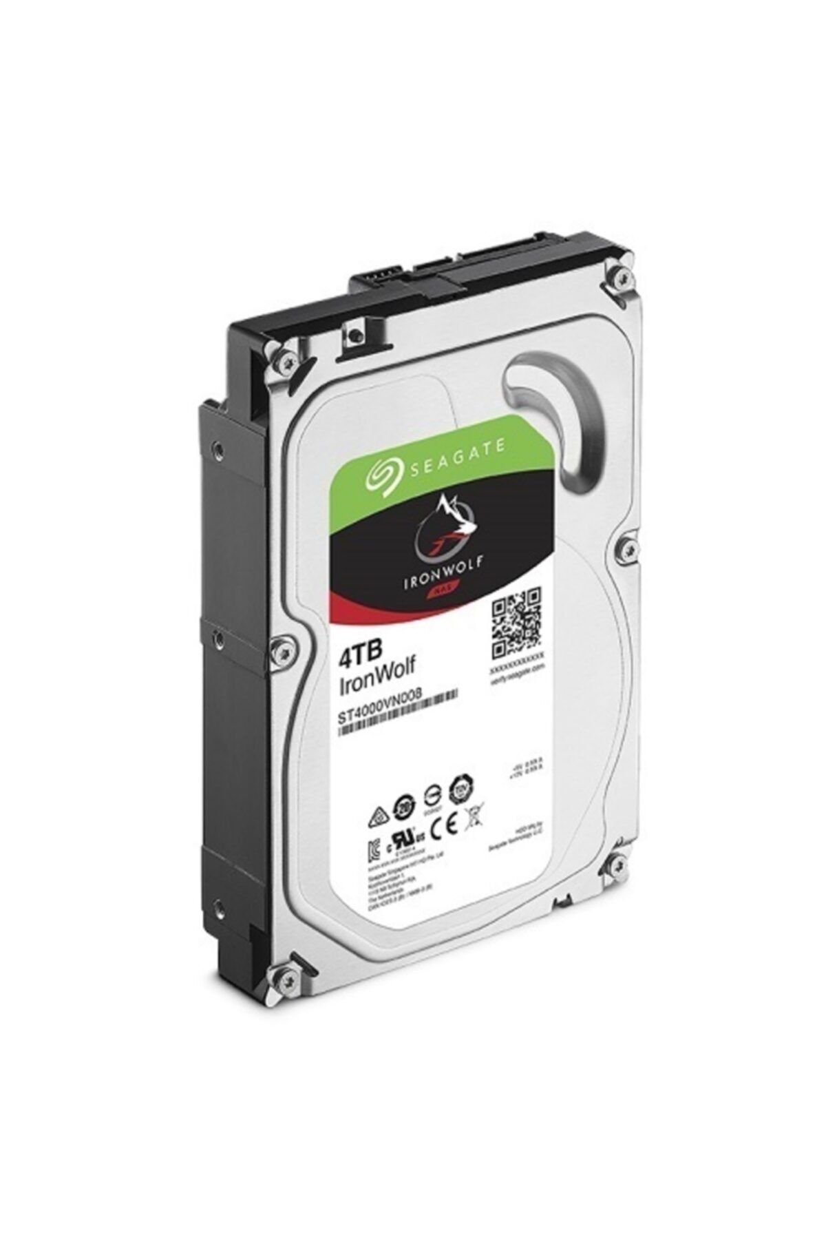 Seagate IRONWOLF 3.5 4TB SATA 3.0 64MB 180MB/S RV SENSÖR 5900RPM 180TB/YİL 7/24 NAS DİSK ST4000VN008