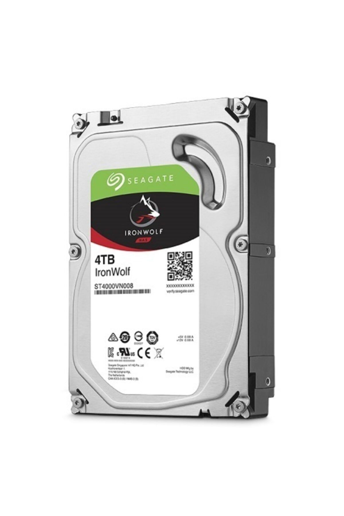 Seagate IRONWOLF 3.5 4TB SATA 3.0 64MB 180MB/S RV SENSÖR 5900RPM 180TB/YİL 7/24 NAS DİSK ST4000VN008