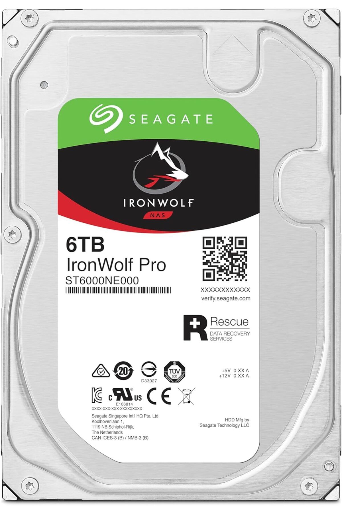 Seagate Ironwolf Pro St6000ne000 6tb 7200rpm 3.5" Sata3 Hard Disk