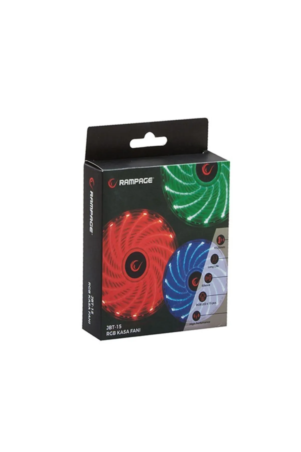 Rampage Jbt-15 120*120*25mm 15 Adet Rgb Ledli Kası Fanı