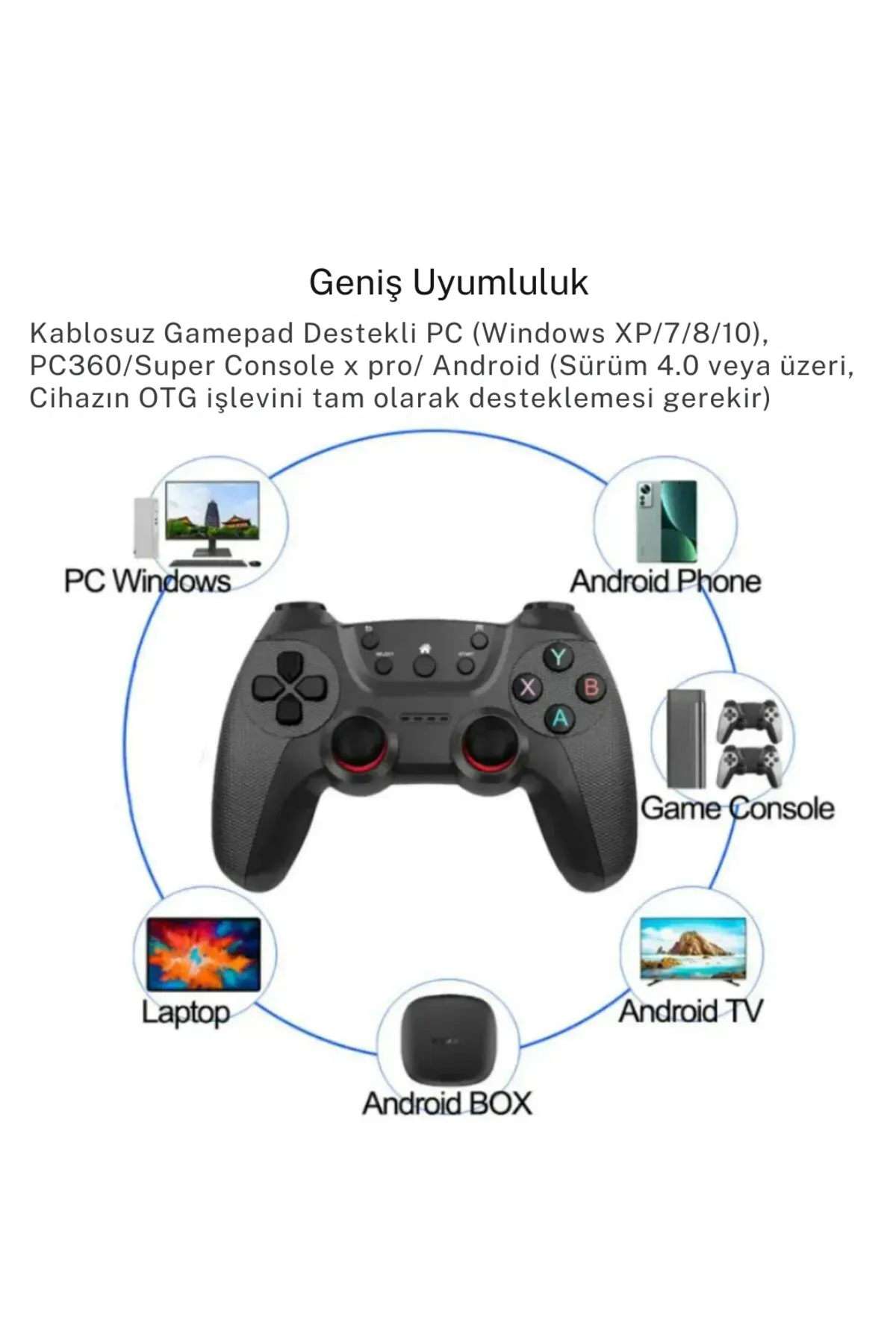 VOOKA Joystick Gamepad Çiftli TV PC Uyumlu Oyun Konsolu 2.4G Gamepad Double Joystick Doungle