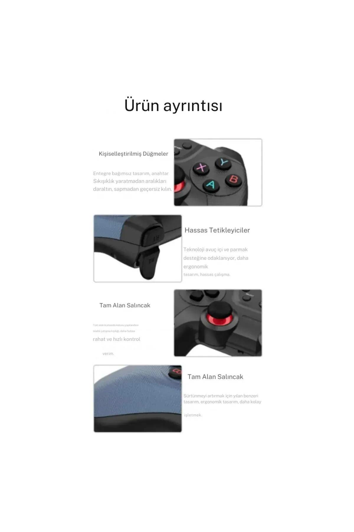 VOOKA Joystick Gamepad Çiftli TV PC Uyumlu Oyun Konsolu 2.4G Gamepad Double Joystick Doungle