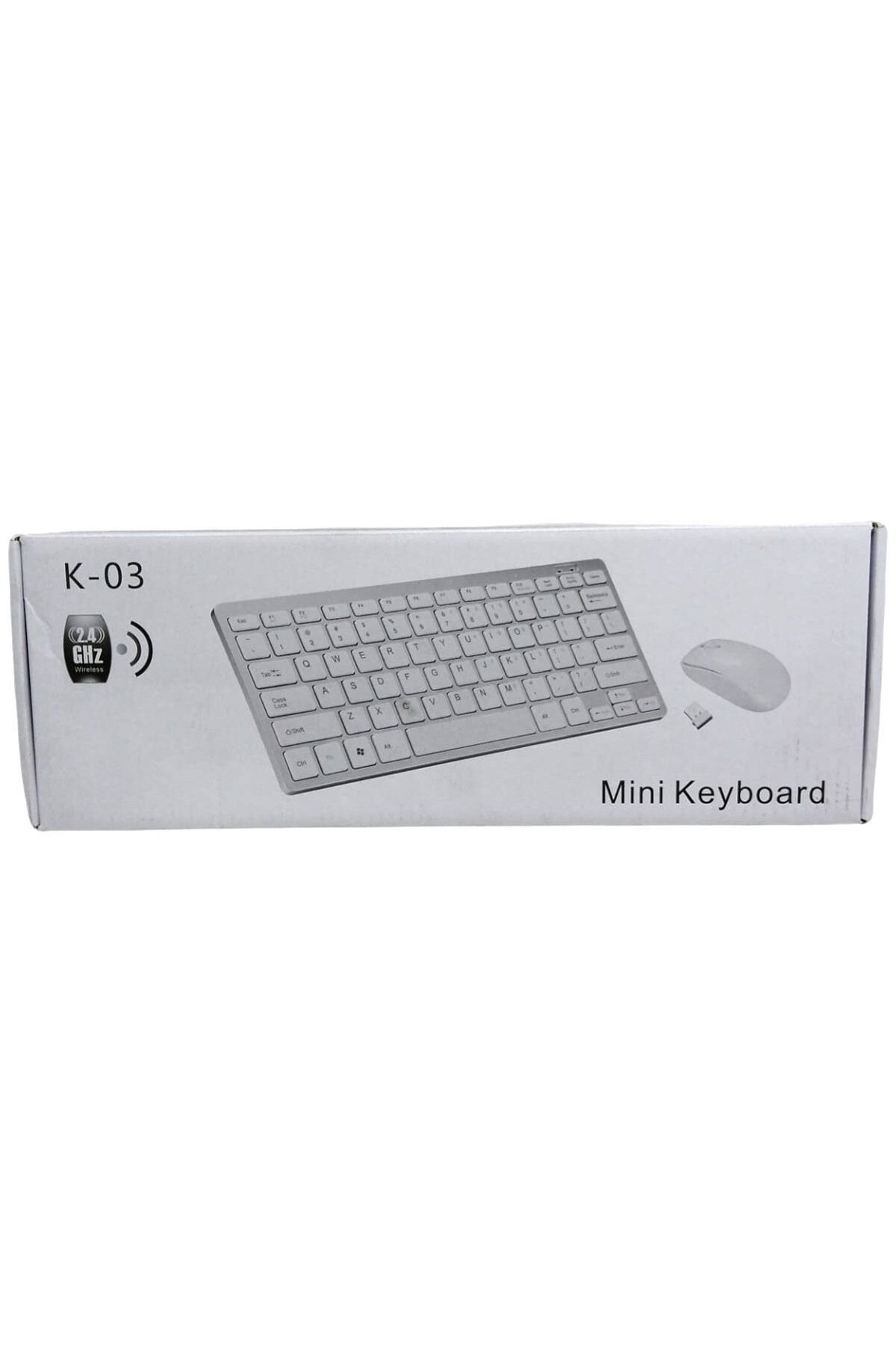 feifei K-03 MİNİ BEYAZ WIRELESS KABLOSUZ KLAVYE MOUSE S PL-395 (4767) - FEİ7150-1605