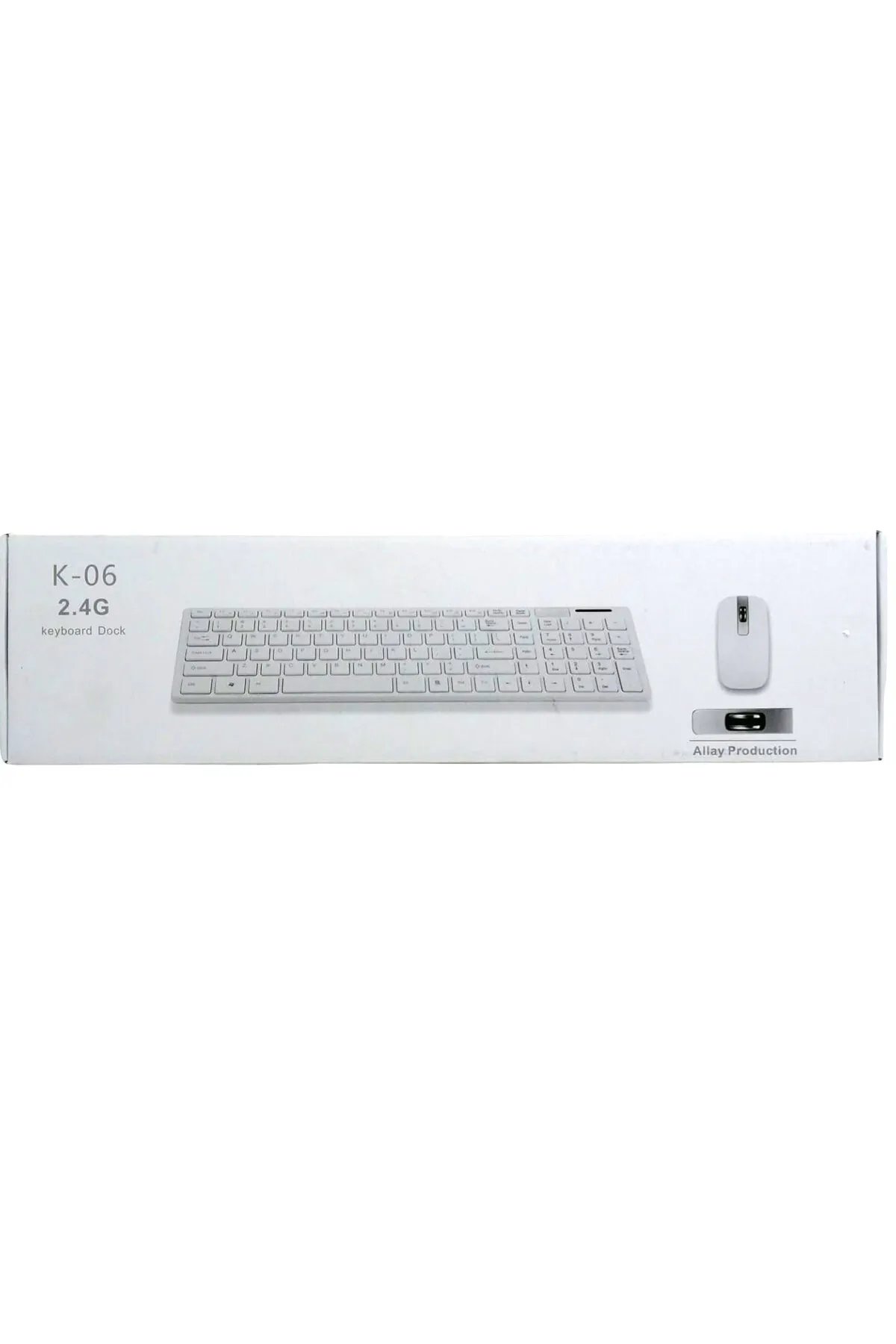 Lallim K-06 BEYAZ DOCK WIRELESS KABLOSUZ KLAVYE MOUSE S PL-374 (4767) - LAL5205-1178