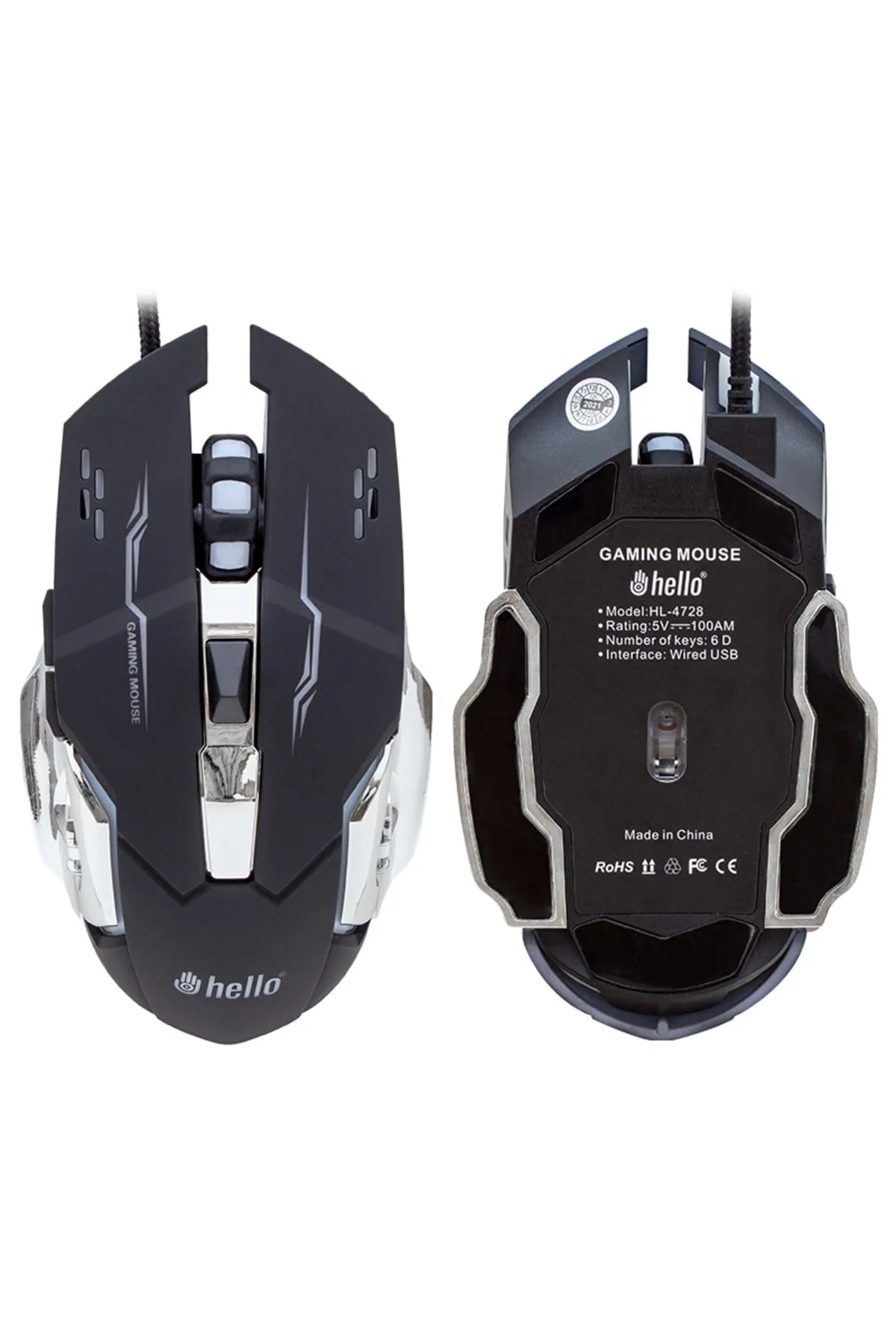 nelerbulurum şık tasarımlı 6 Tuş Fonksiyonlu KABLOLU GAMING MOUSE