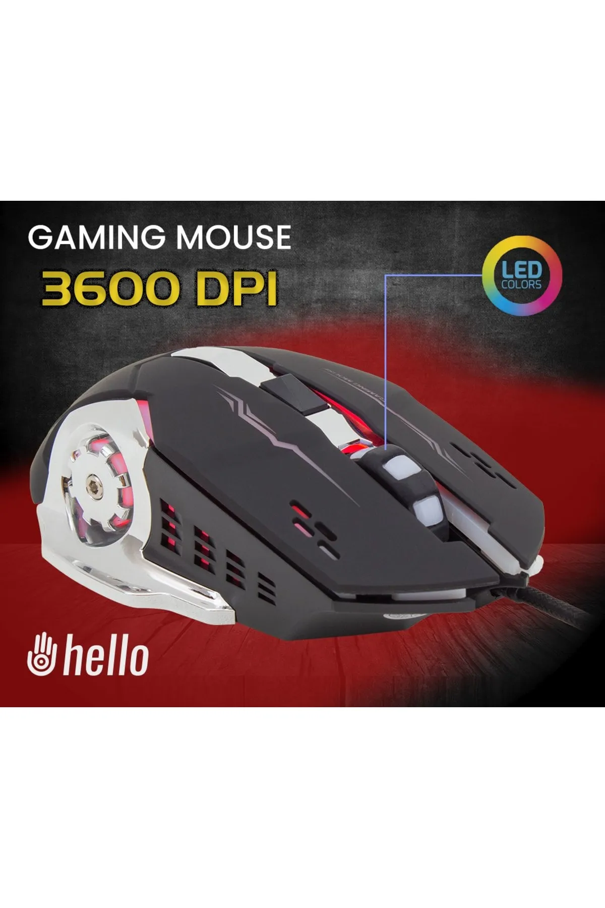 nelerbulurum şık tasarımlı 6 Tuş Fonksiyonlu KABLOLU GAMING MOUSE