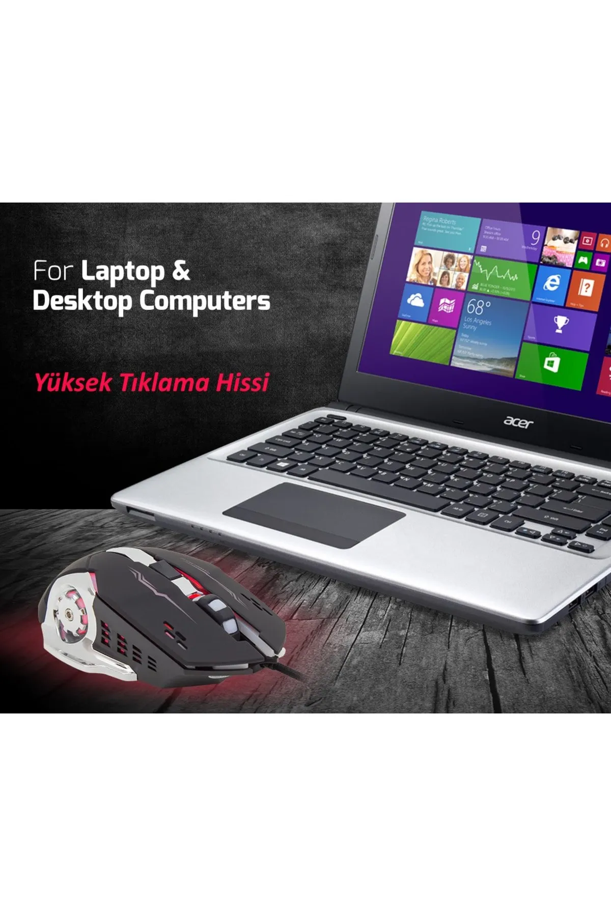 nelerbulurum şık tasarımlı 6 Tuş Fonksiyonlu KABLOLU GAMING MOUSE