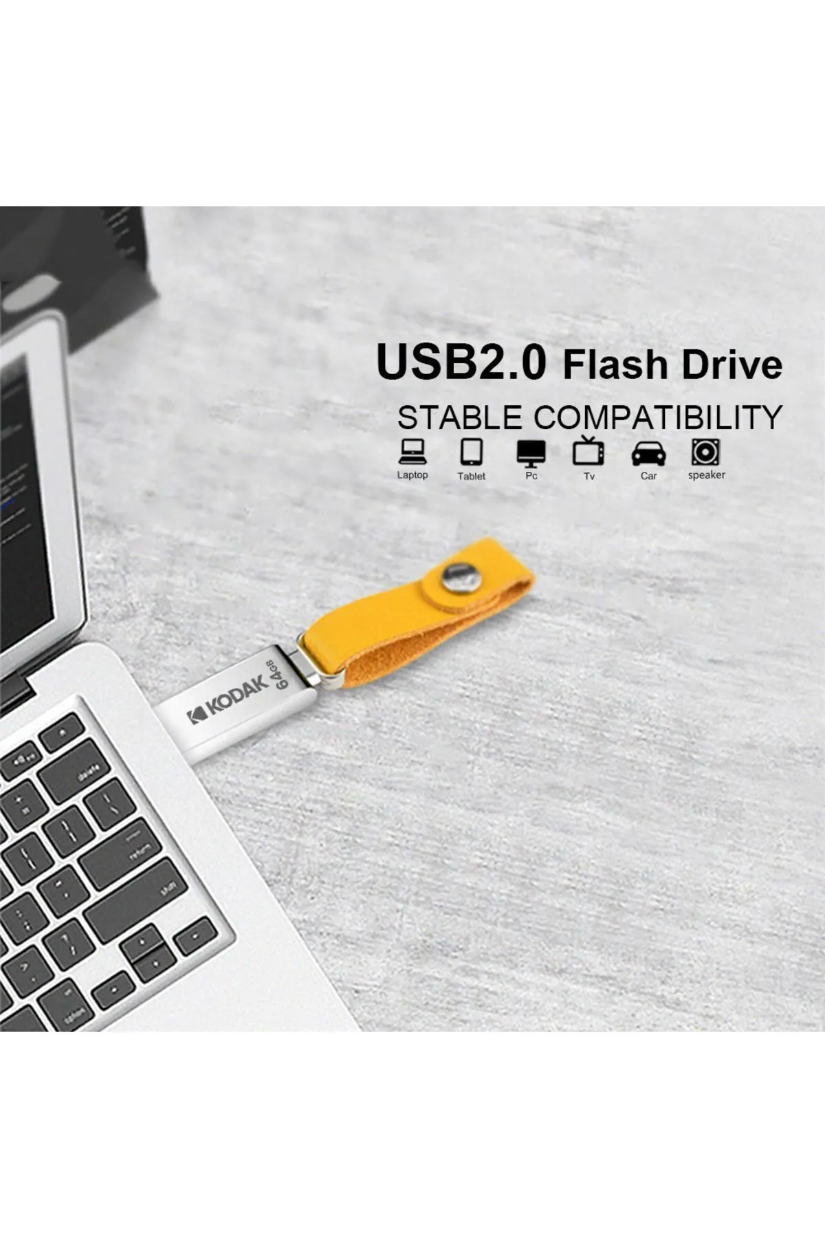 Kodak K122 64gb.usb Flash Bellek Dönüştürücü Hediye 2.0 Orginal Sağlam Metal