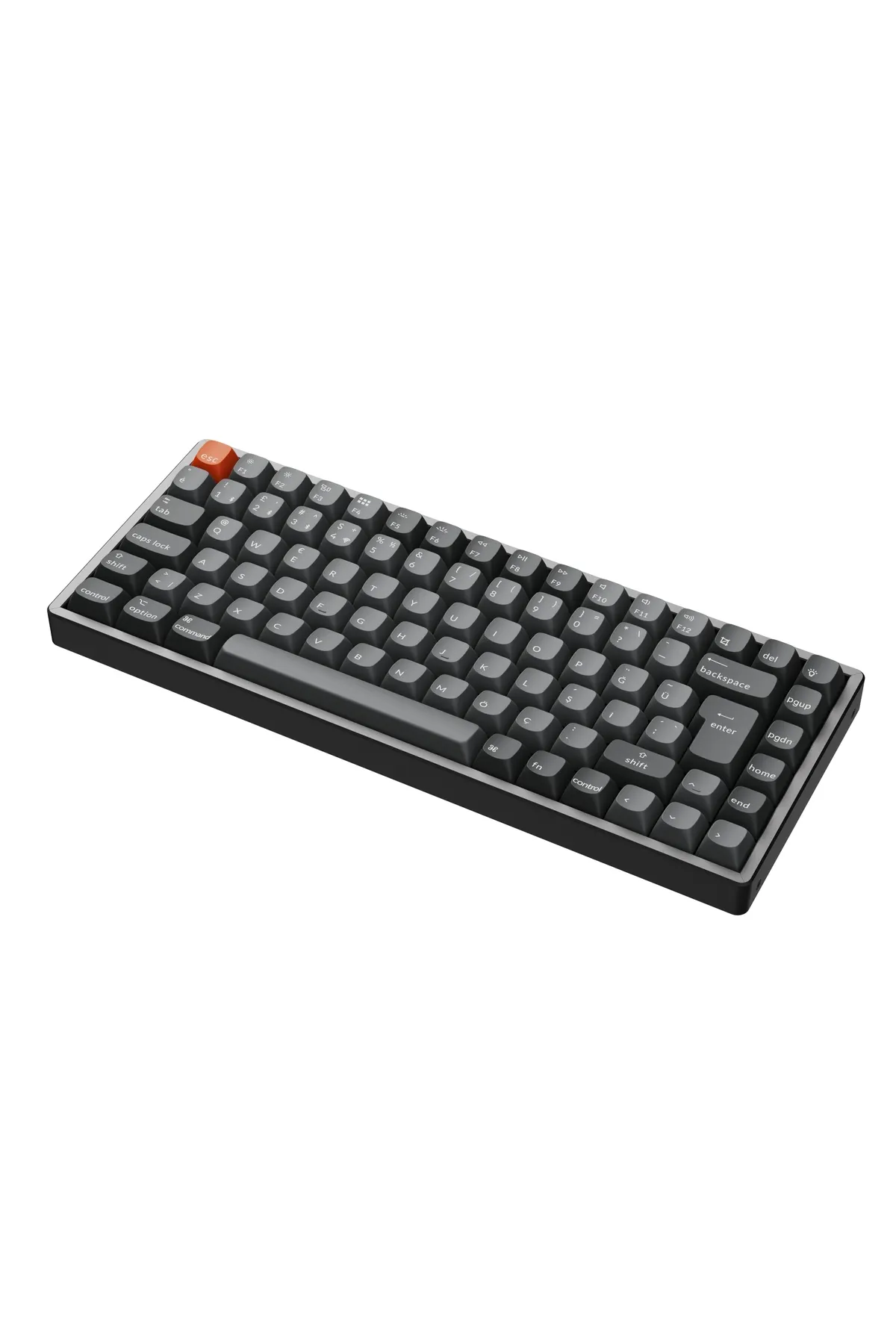 Keychron K2 Max %75 RGB Türkçe Kablosuz Alüminyum Çerçeve Karbon Siyah Mekanik Klavye