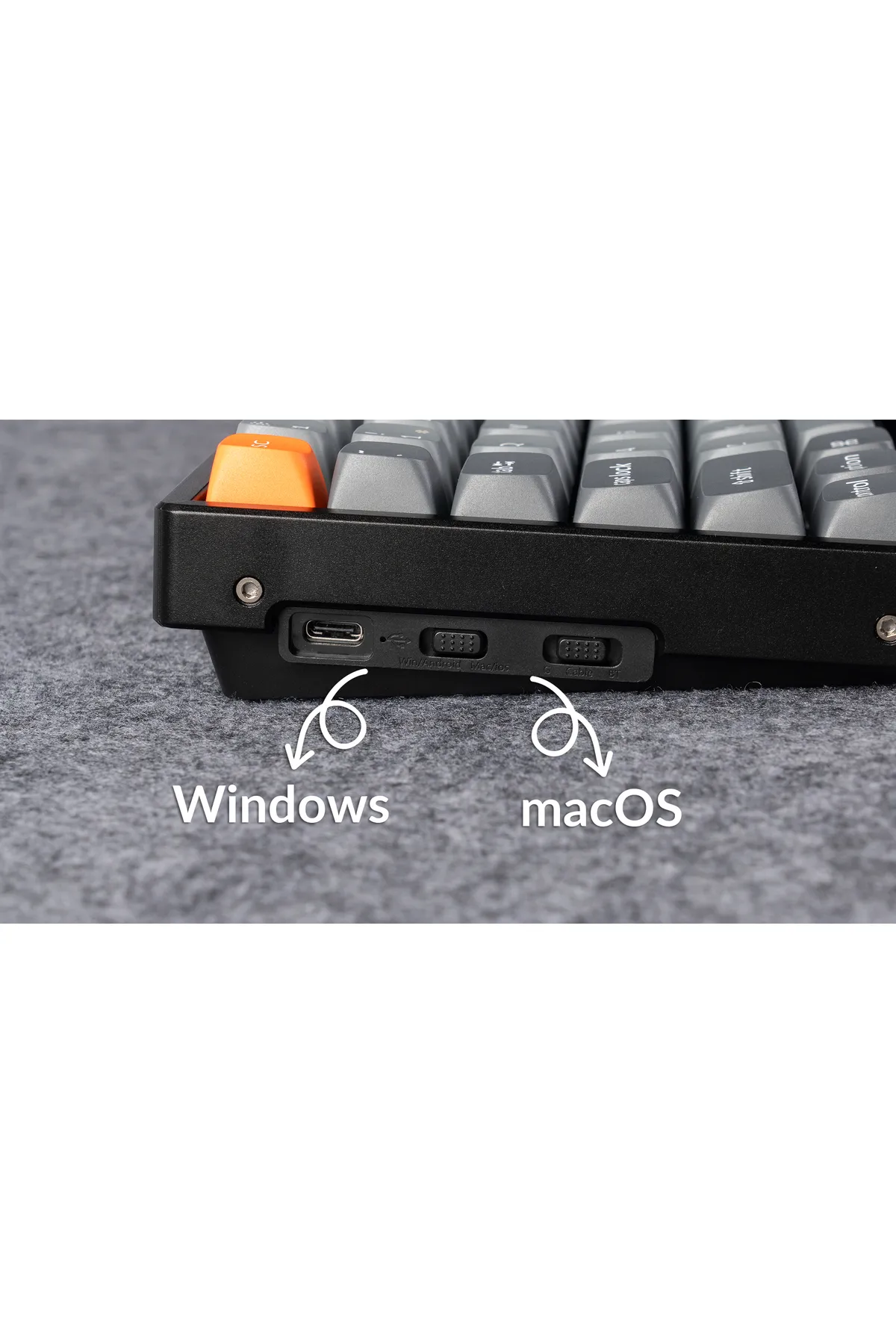 Keychron K2 Max %75 RGB Türkçe Kablosuz Alüminyum Çerçeve Karbon Siyah Mekanik Klavye