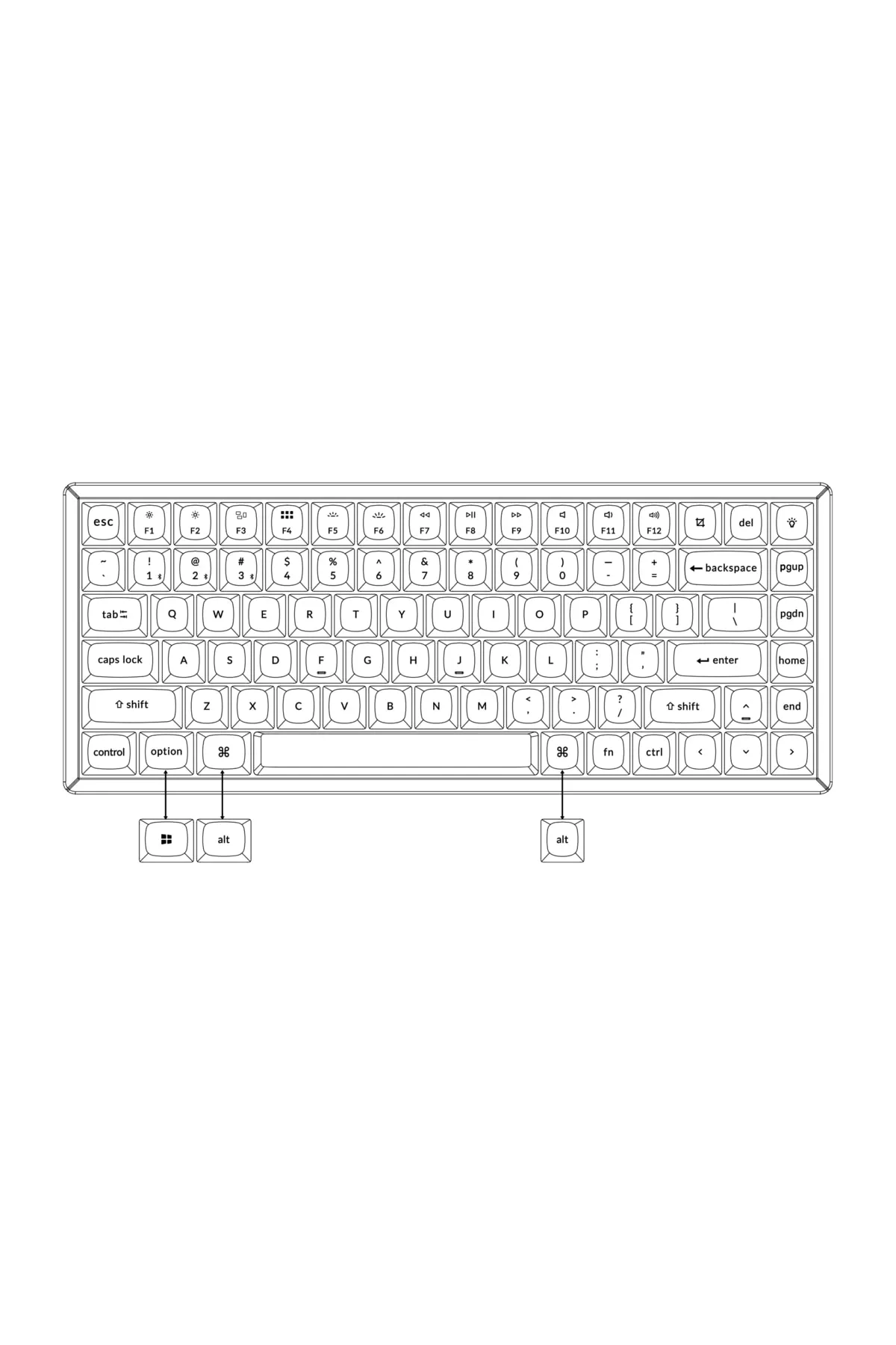 Keychron K2 Pro (hot-swappable)kablosuz Mekanik Klavye- Gateron G Pro Red Switch-white Led-qmk/vıa