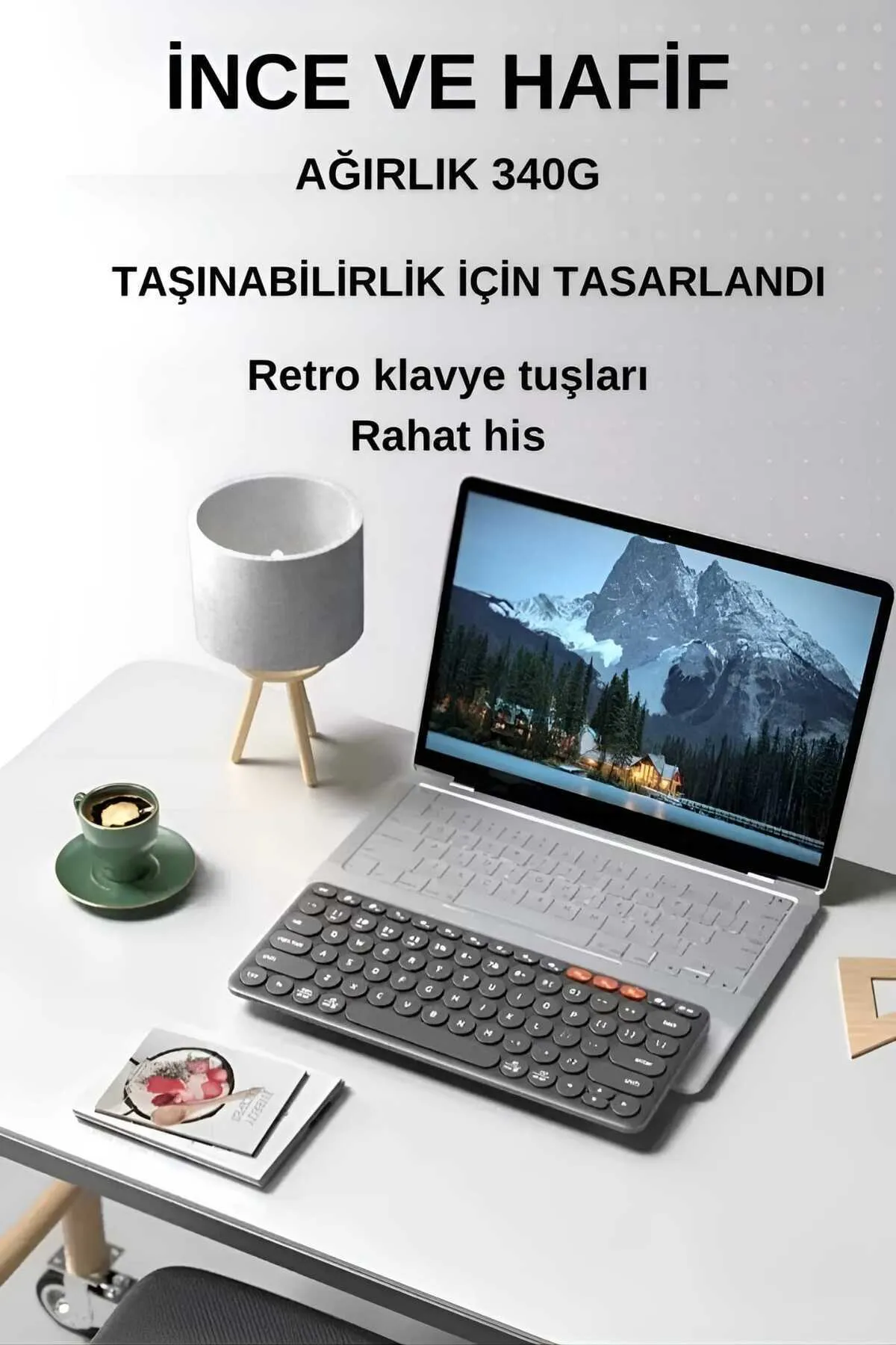 HP K231 Kablosuz 2.4ghz & Bluetooth V5.0 Şarj Edilebilir Sessiz Q Klavye Gri (Ramwhite Garantili)