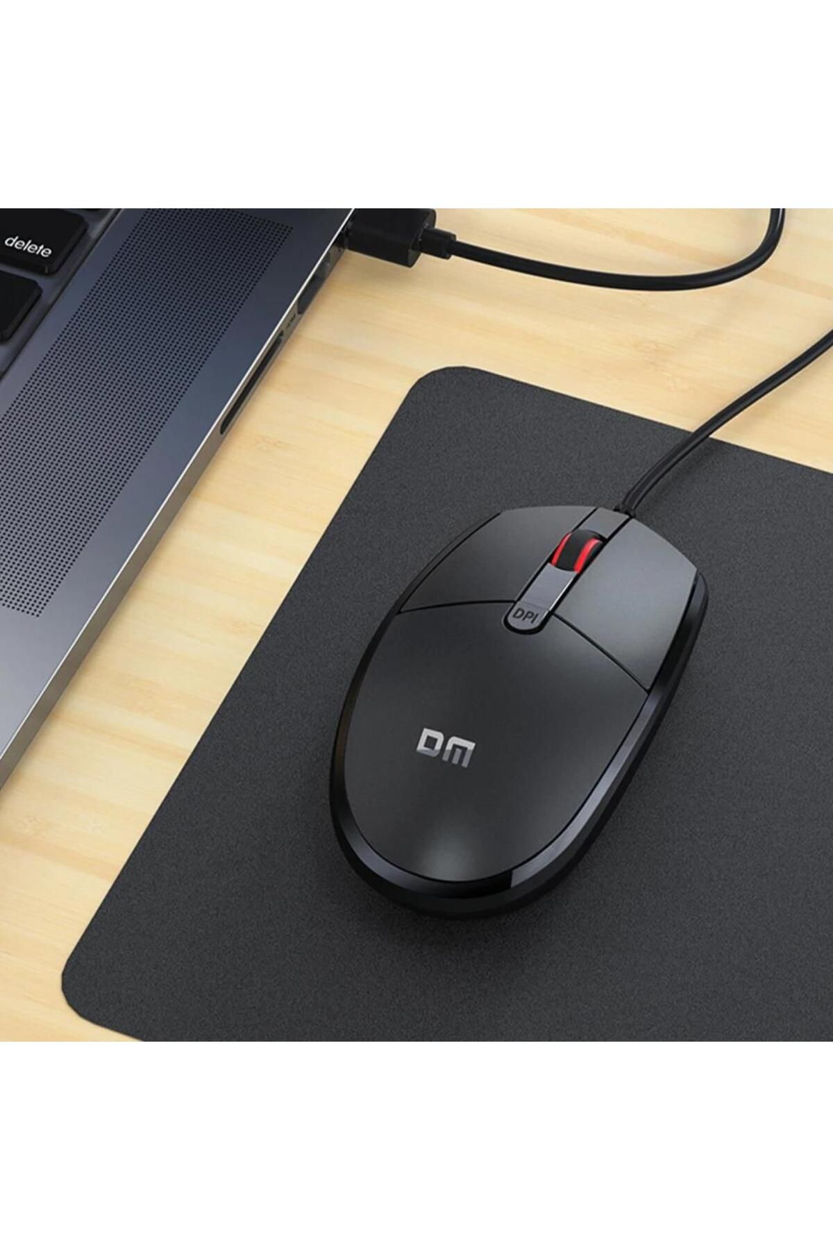 DM K3 2000 Dpı Kablolu Optik Mouse Siyah