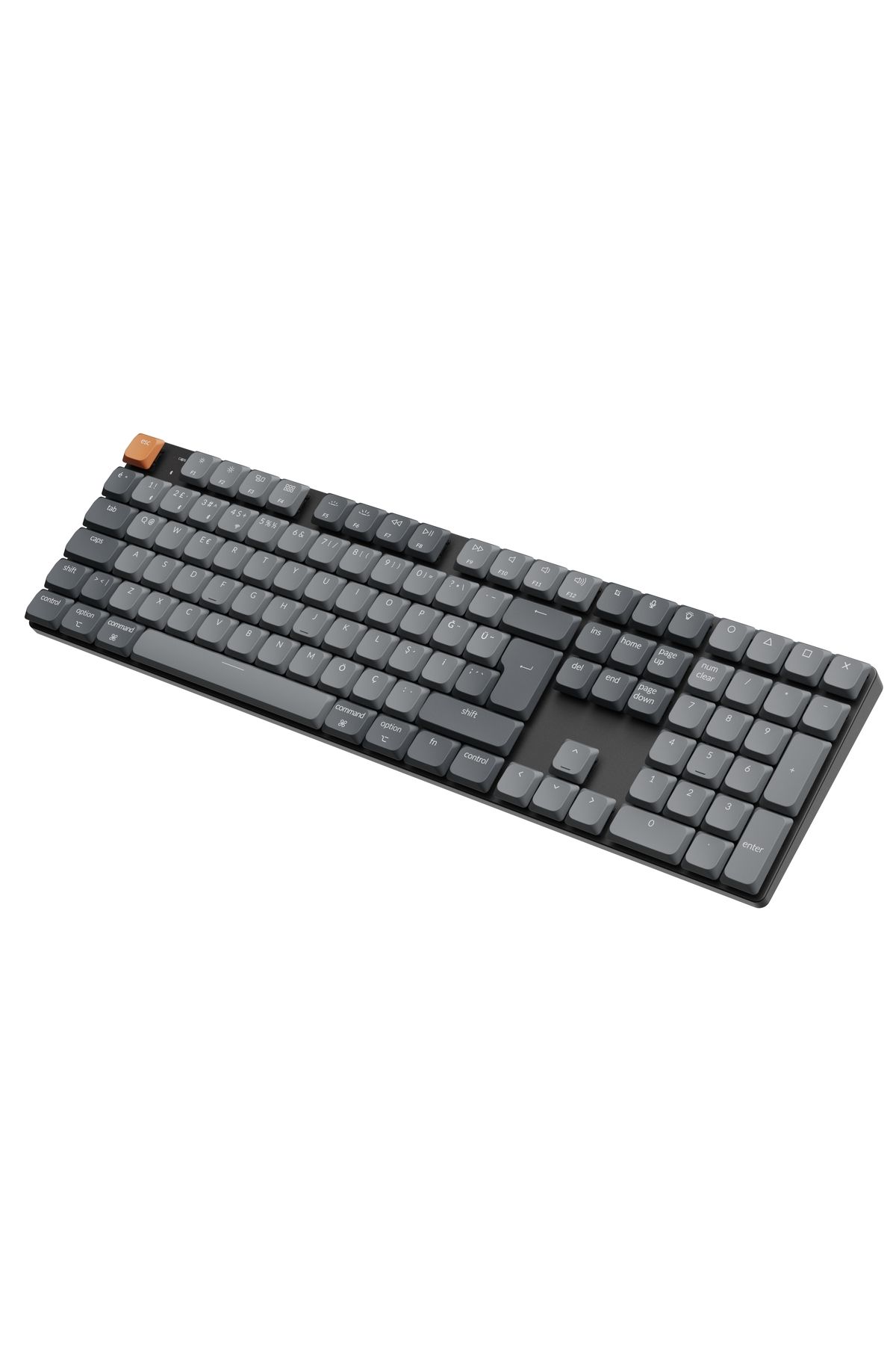 Keychron K5 Max %100 RGB Türkçe Red Switch Kablosuz Karbon Siyah Mekanik Klavye