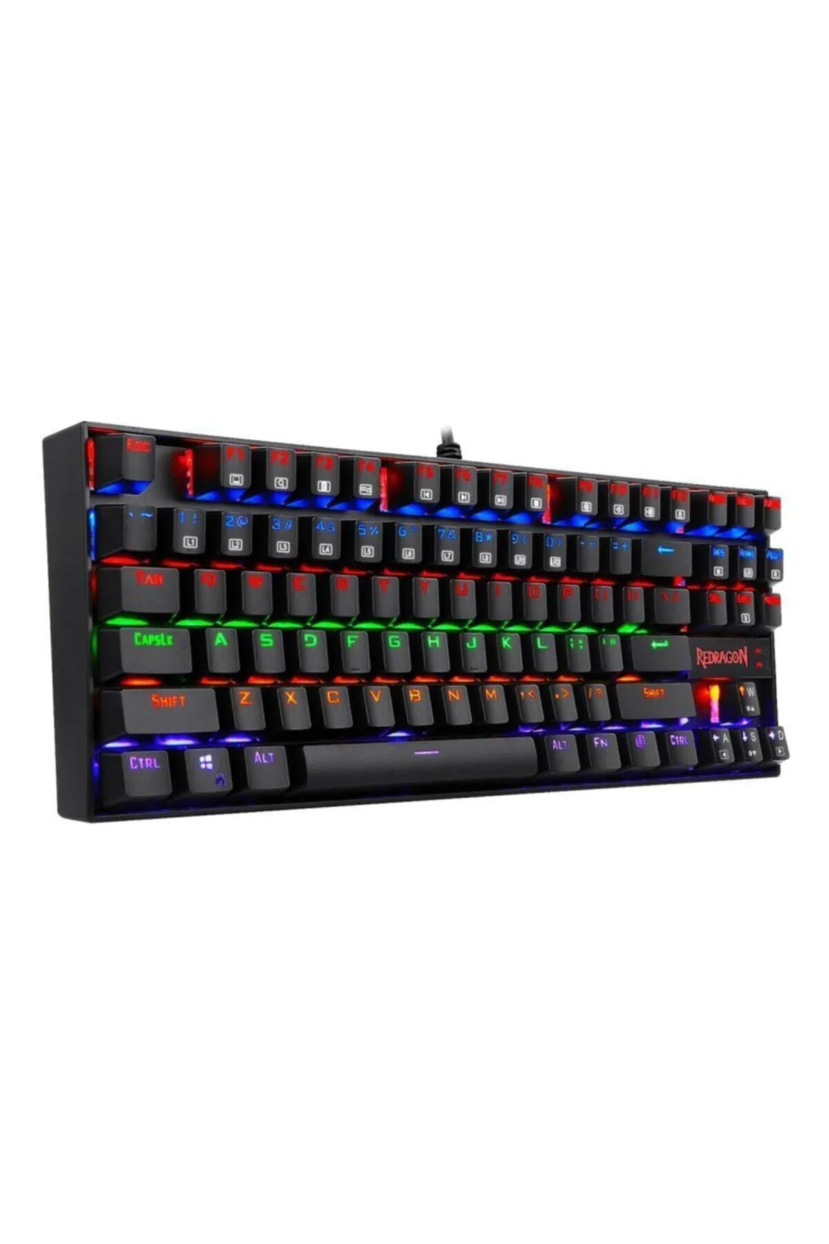 Redragon K552-kr Kumara Red Switch Rainbow Tkl Tr Q Mekanik Siyah Kablolu Gaming (OYUNCU) Klavye