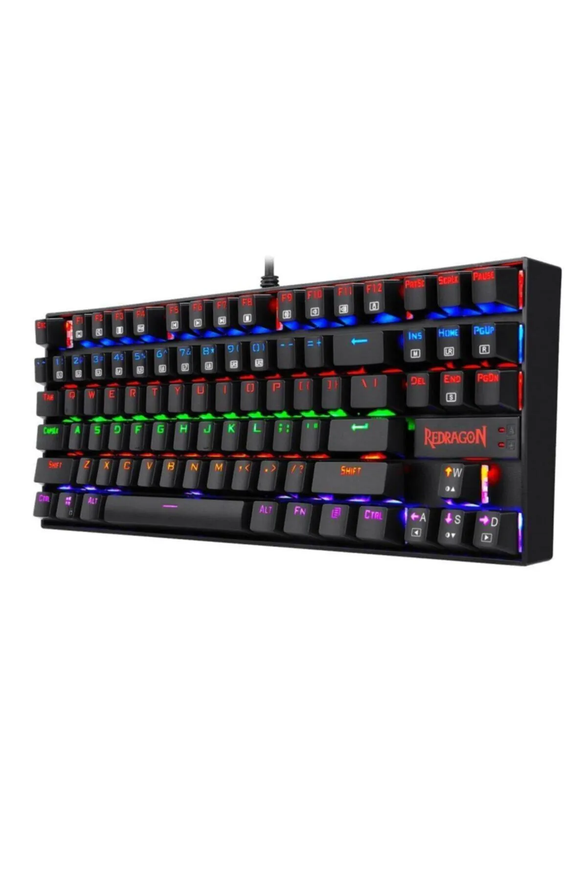 Redragon K552-kr Kumara Red Switch Rainbow Tkl Tr Q Mekanik Siyah Kablolu Gaming (OYUNCU) Klavye