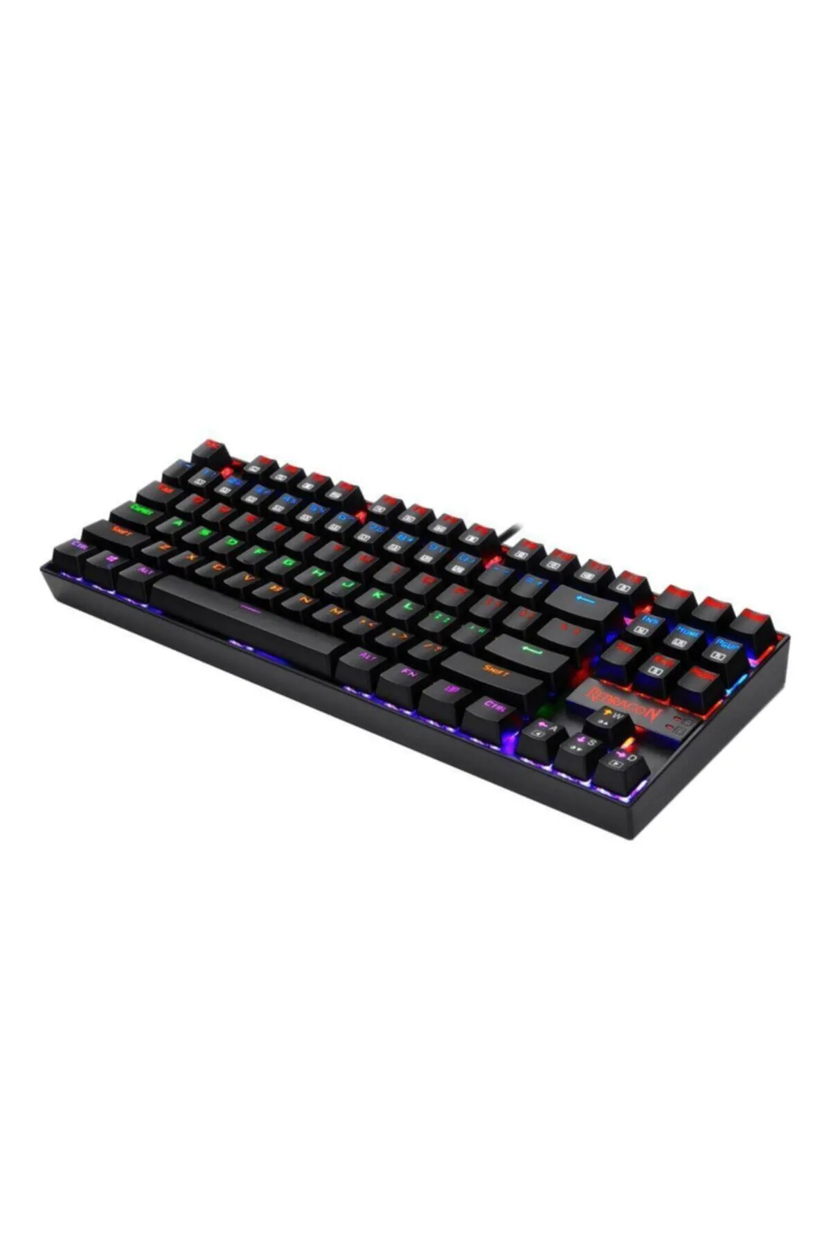 Redragon K552-kr Kumara Red Switch Rainbow Tkl Tr Q Mekanik Siyah Kablolu Gaming (OYUNCU) Klavye