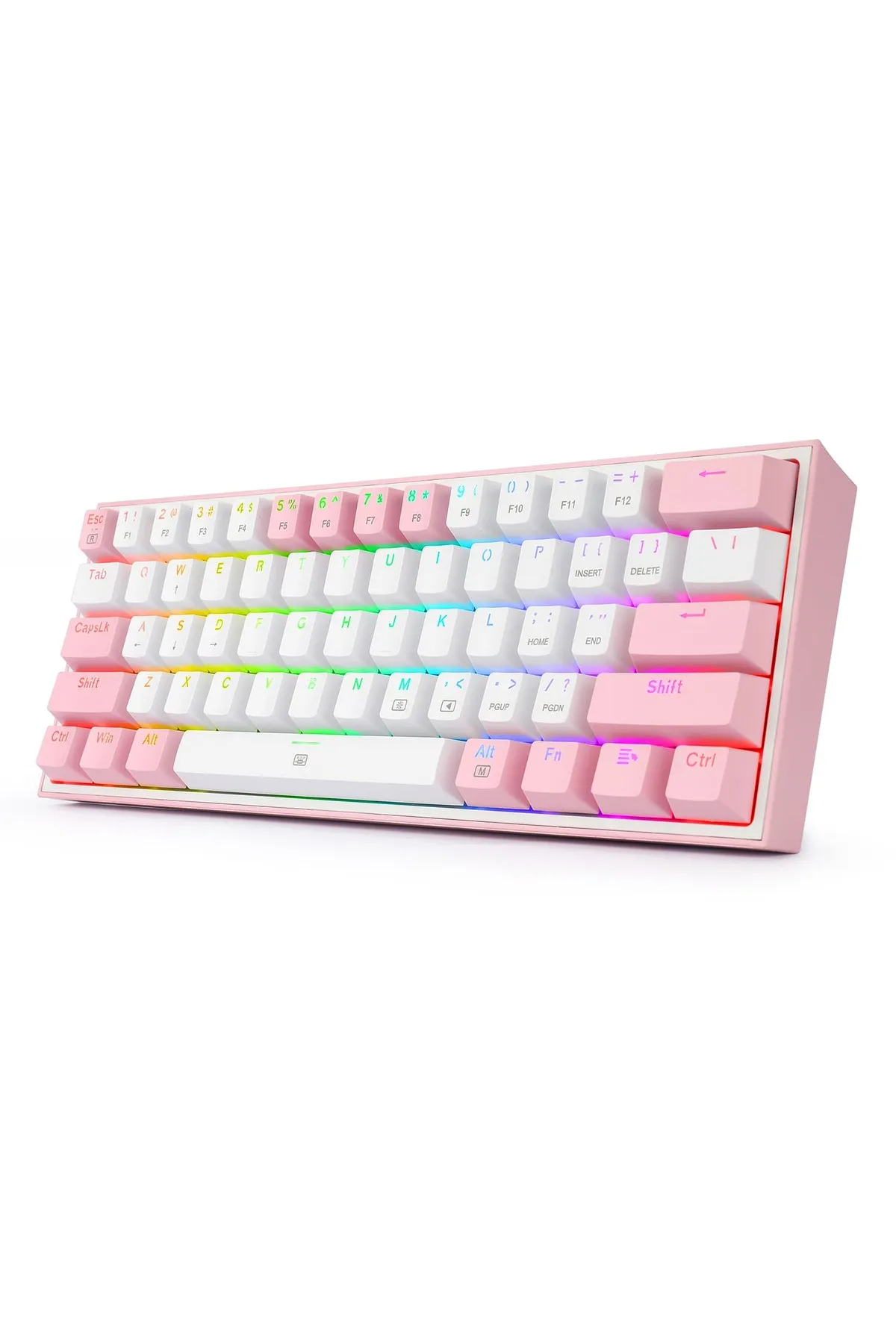 Redragon K617-rgb Wp Fızz %60 Q Türkçe Kablolu Mekanik Klavye Beyaz/pembe