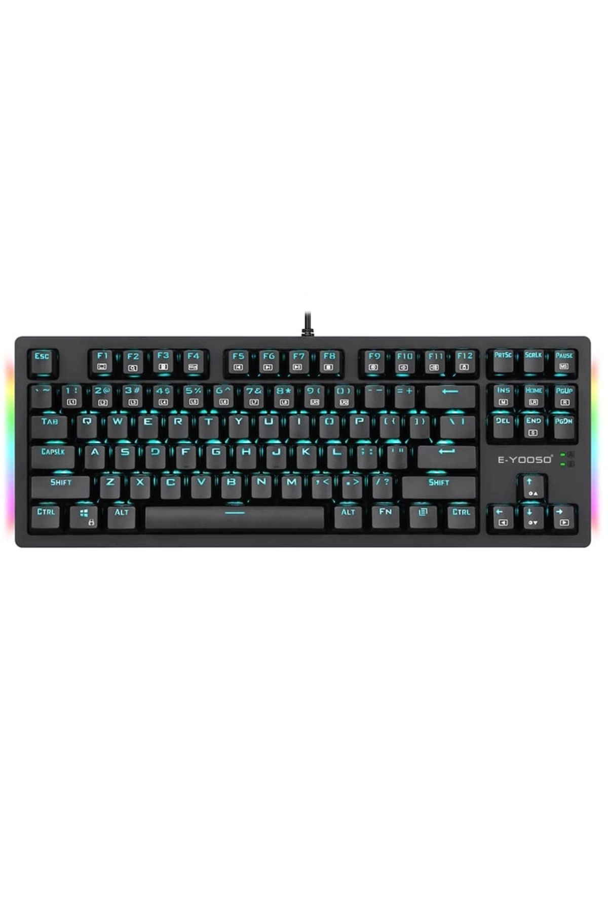 e-yooso K620 Mekanik Klavye Blue Switch Siyah Ve Beyaz Klavye Seçeneği Outemu Gamer