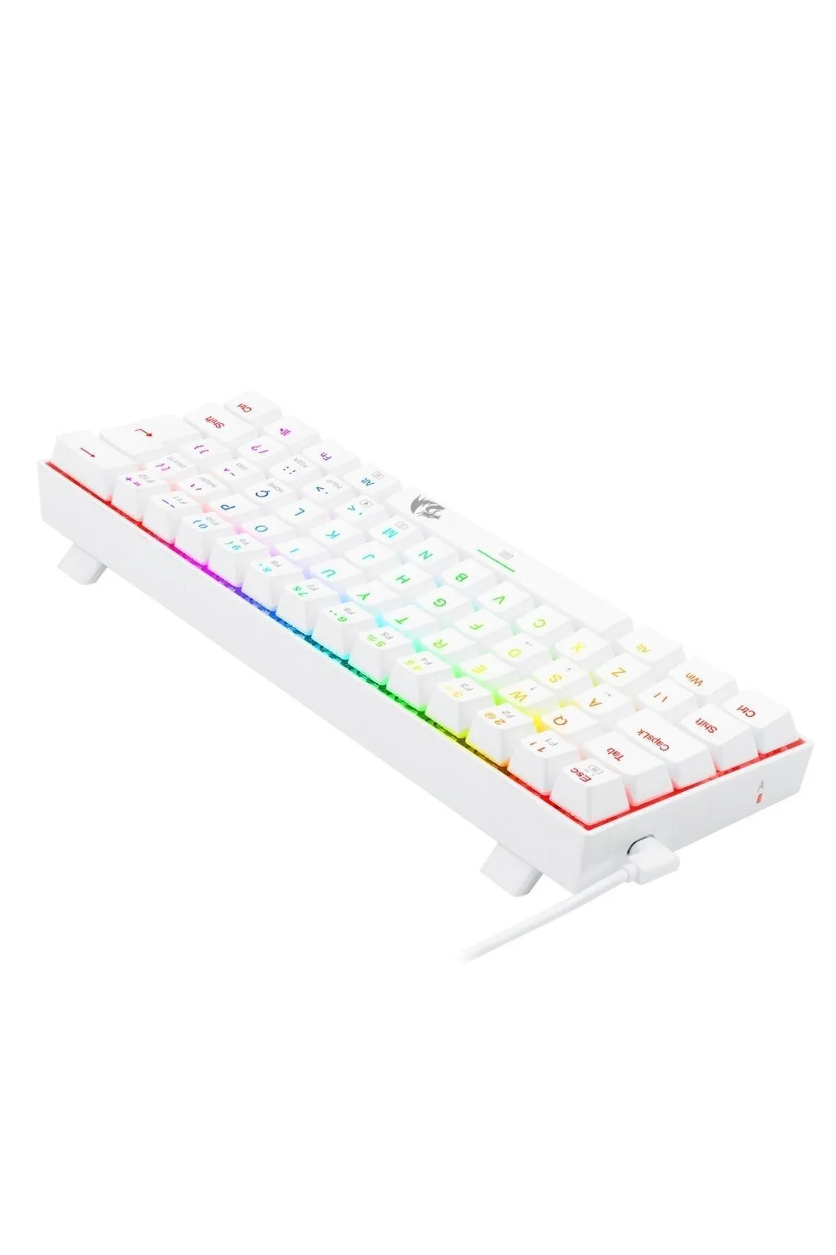 Redragon K630w-rgb Dragonborn %60 Blue Switch Beyaz Mekanik Kablolu Oyuncu Klavyesi