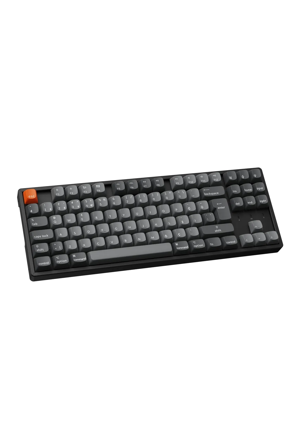 Keychron K8 Max %80 Tkl Rgb Türkçe Red Switch Kablosuz Alüminyum Çerçeve Karbon Siyah Mekanik Klavye