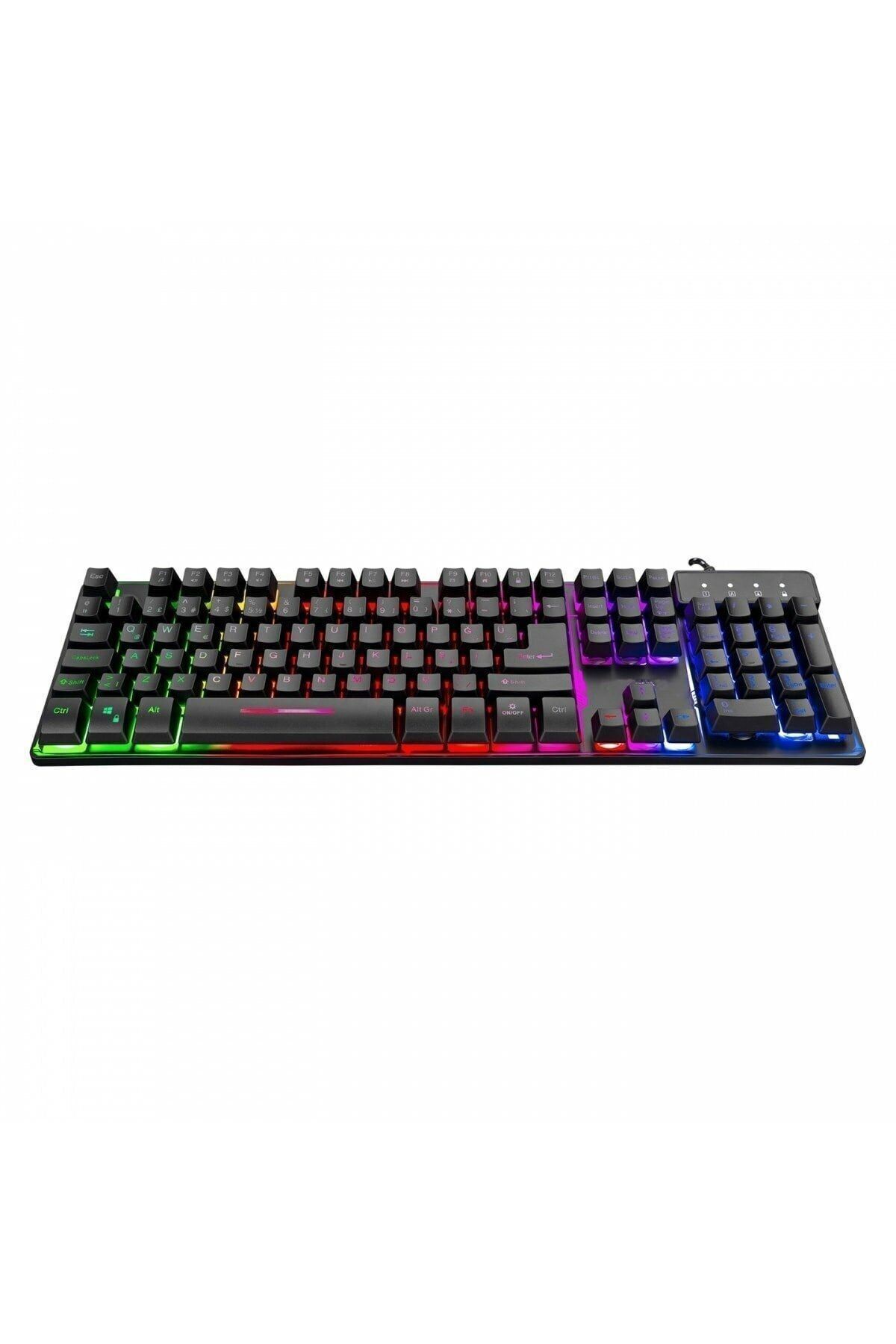 Voground K9 Ledli Gaming Mekanik Hisli Oyuncu Usb Klavye Rgb38