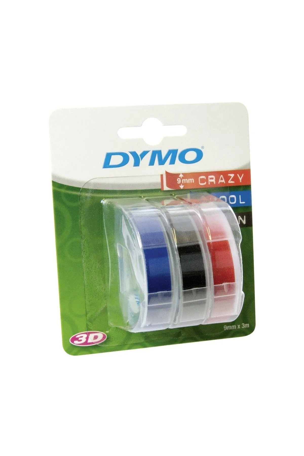 Dymo Kabartma Şerit 9mm X 3 Metre (3 Renk Karışık) K/s/m S0847750