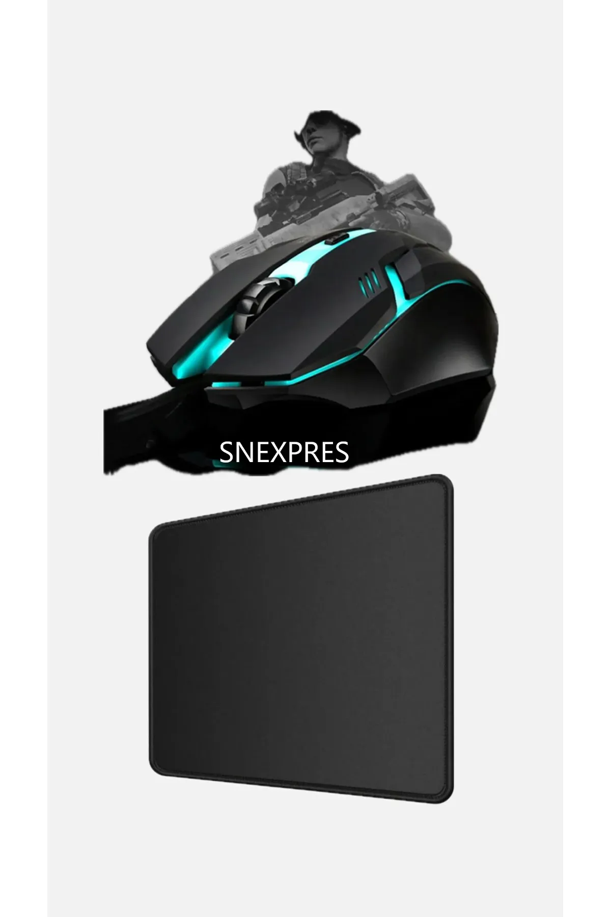 SNEXPRES Kablolu Mouse Ve Mousepad A Kalite