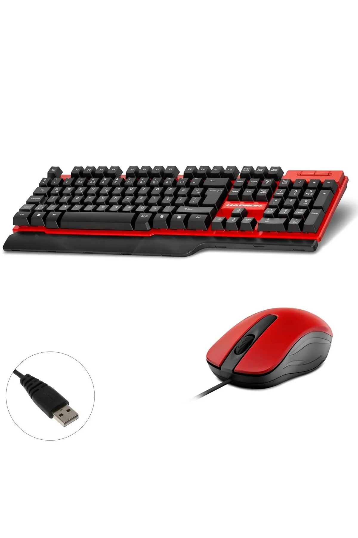 EGB KABLOLU OYUNCU KLAVYE Q MOUSE SETİ HADRON HD-861K