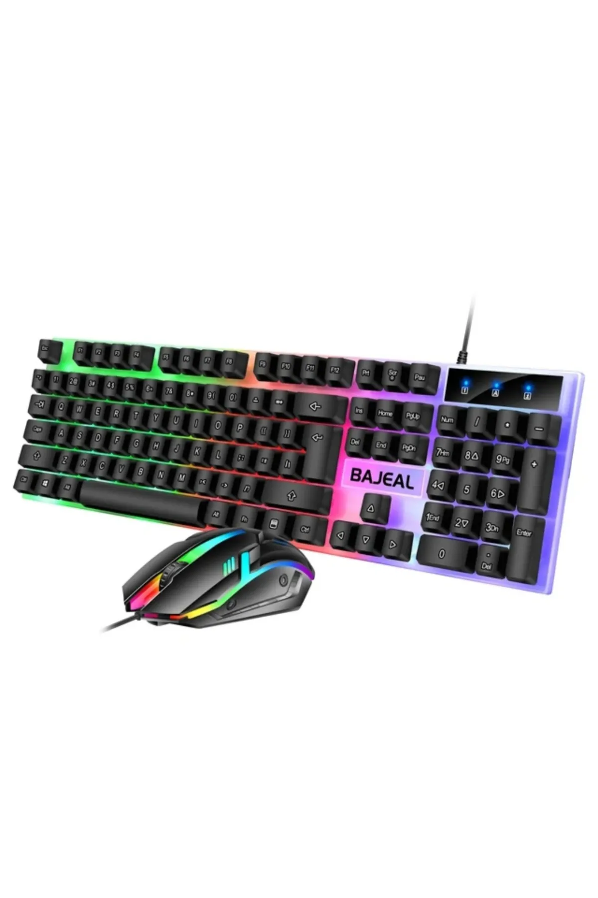 HOBİPİX Kablolu Rgb Işıklı Oyuncu Gaming Klavye Mouse Set