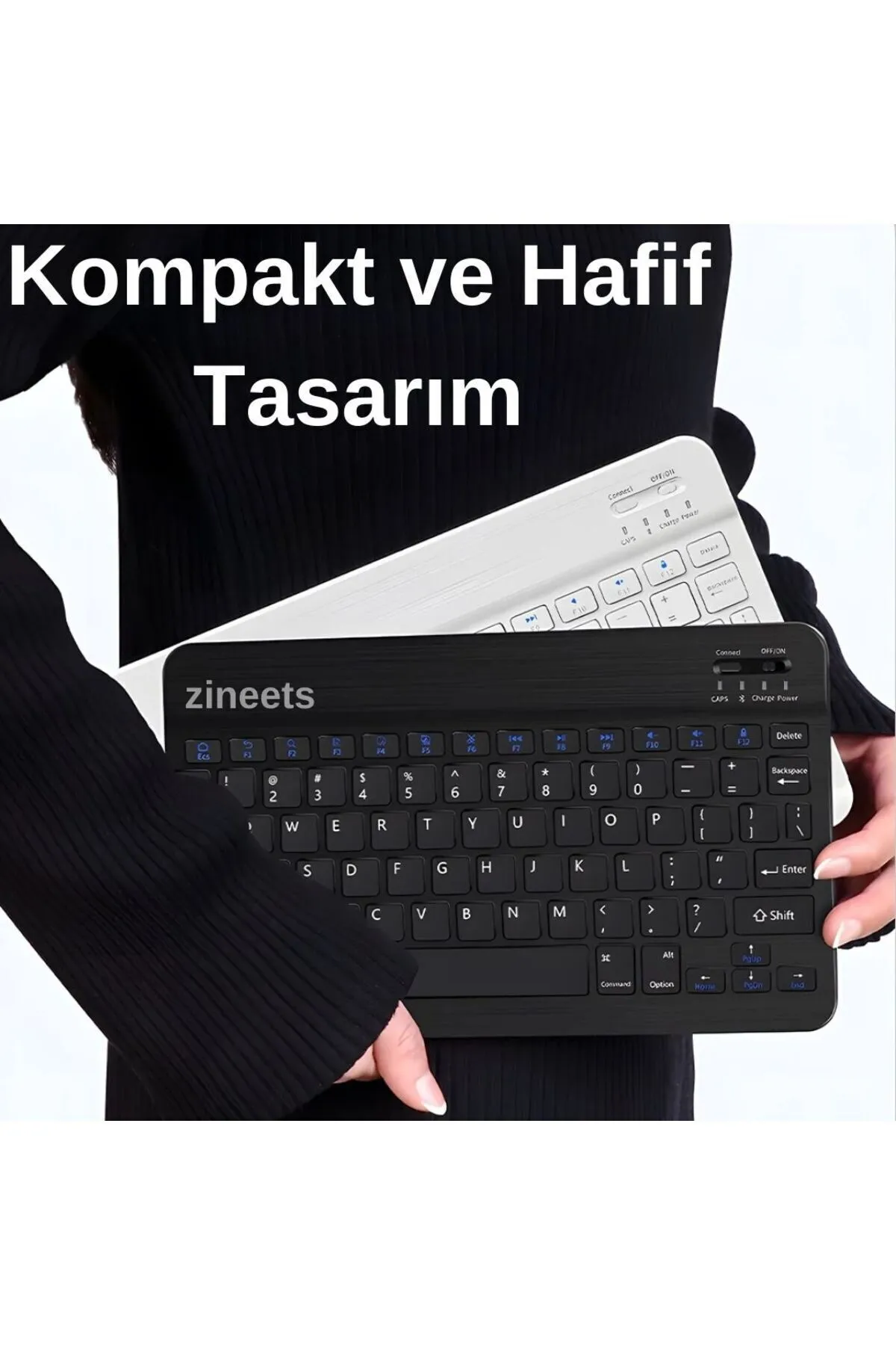 Zineets Kablosuz Şarjlı Bluetooth Klavye Mouse Seti Ultra Slim Tablet Telefon Windows Uyumlu