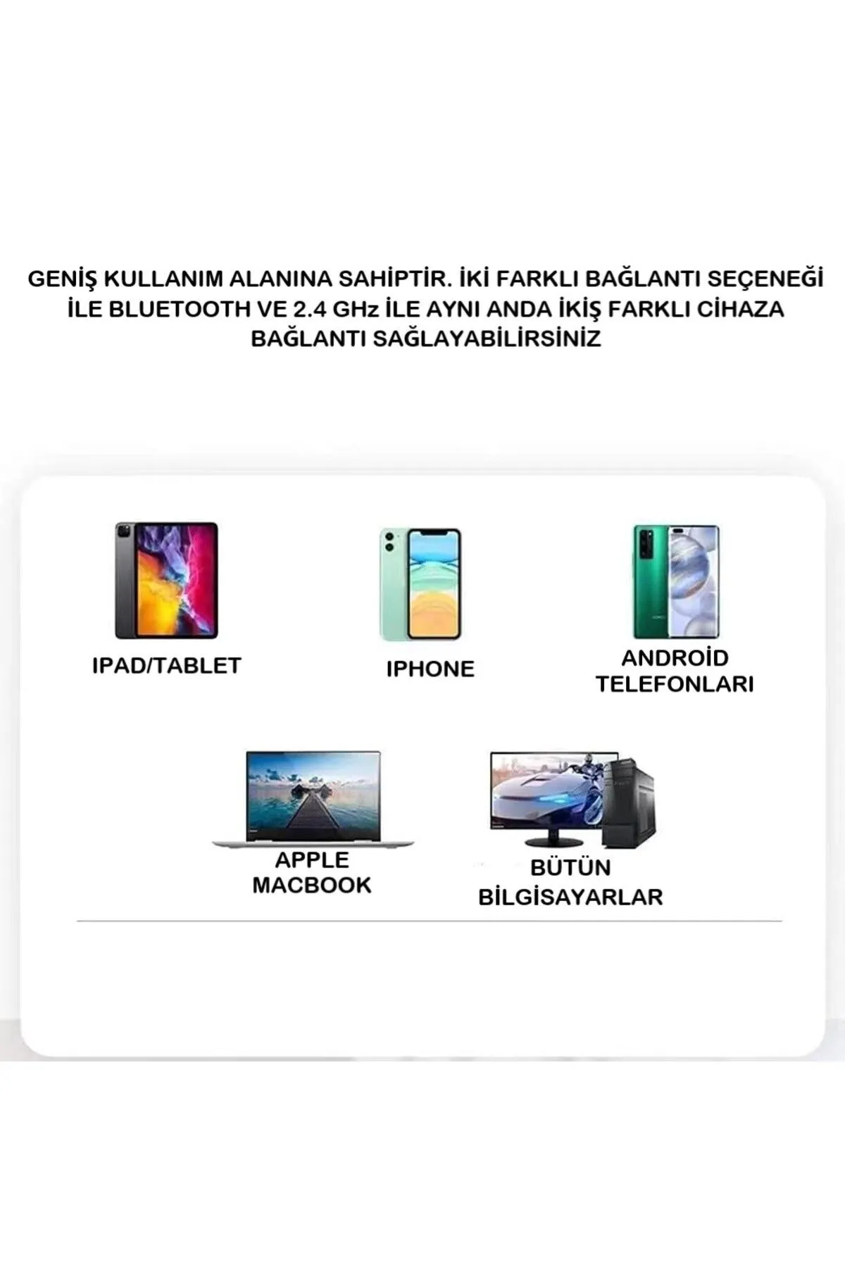 BGZ STORE Kablosuz Bluetooth Şarjlı 2.4Ghz Mouse Tablet Telefon Pc Uyumlu- Sessiz Tıklama