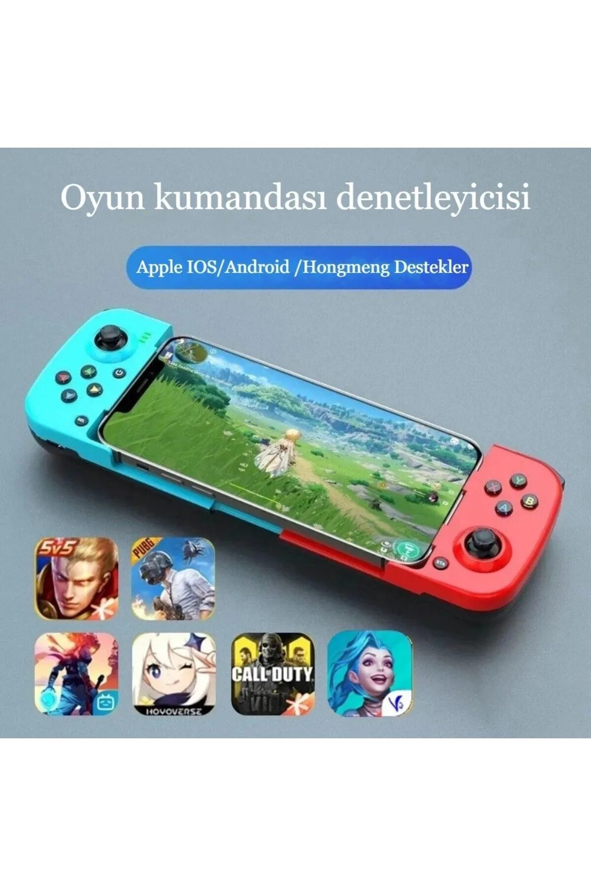 IntersTech Kablosuz Bluetooth D3 Android Gamepad El Konsolu Game Controller Joyistik Teleskopik Oyun Denetler