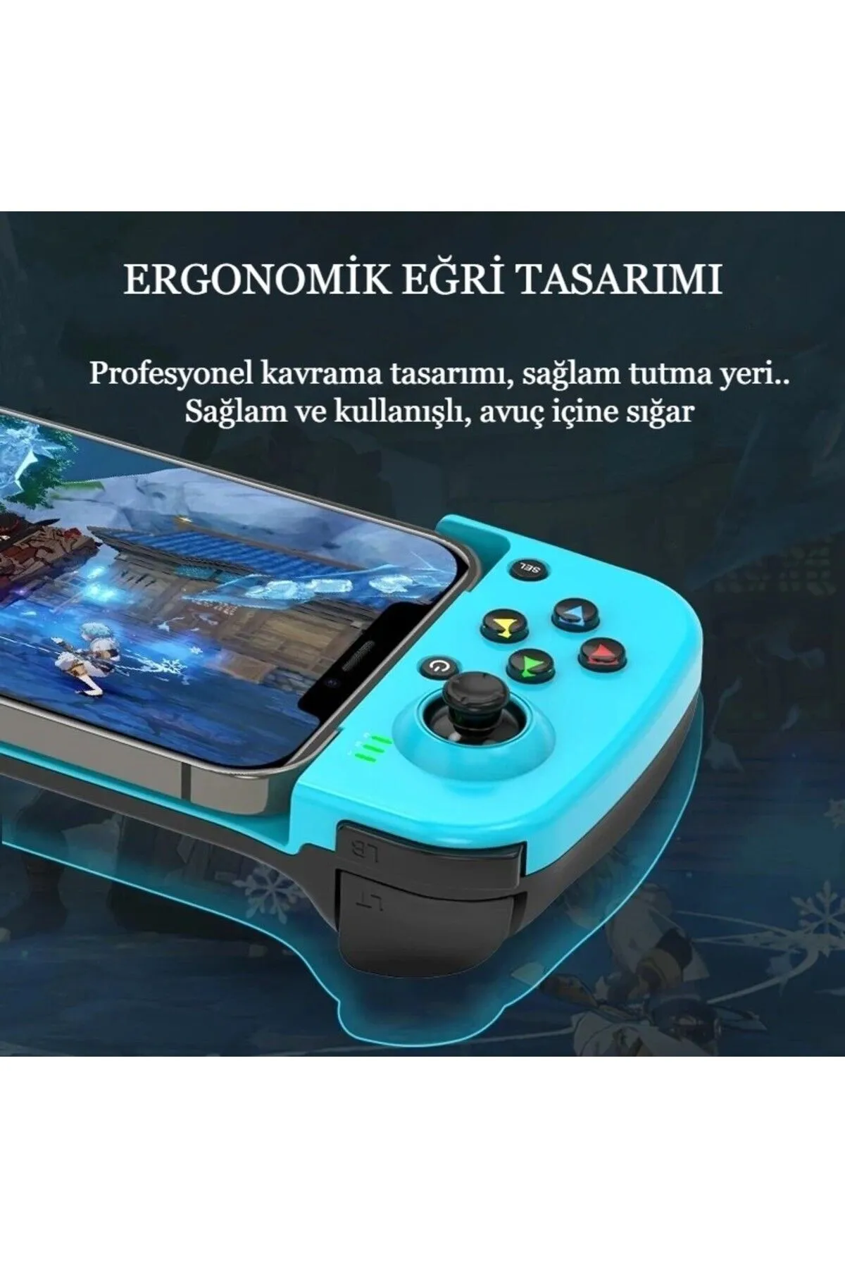 IntersTech Kablosuz Bluetooth D3 Android Gamepad El Konsolu Game Controller Joyistik Teleskopik Oyun Denetler