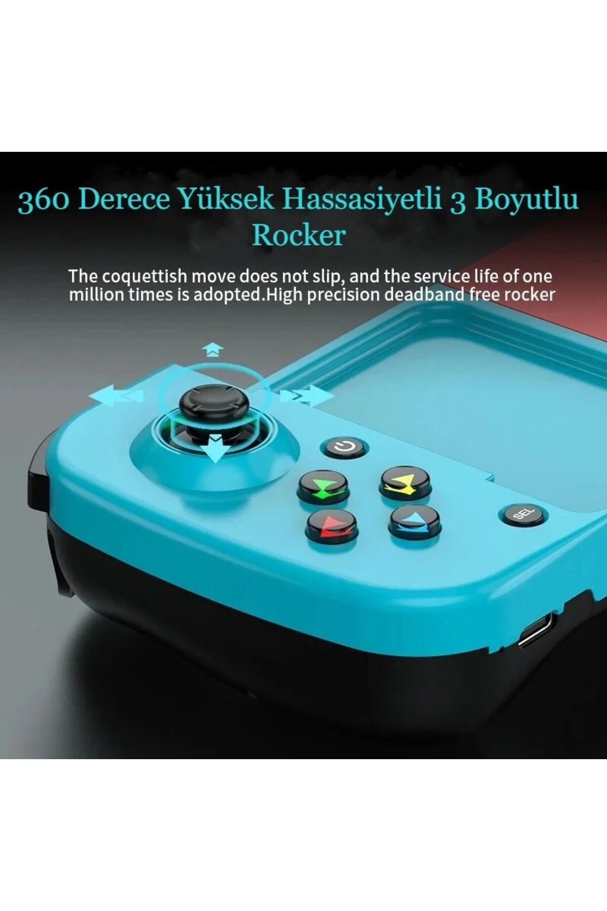 IntersTech Kablosuz Bluetooth D3 Android Gamepad El Konsolu Game Controller Joyistik Teleskopik Oyun Denetler