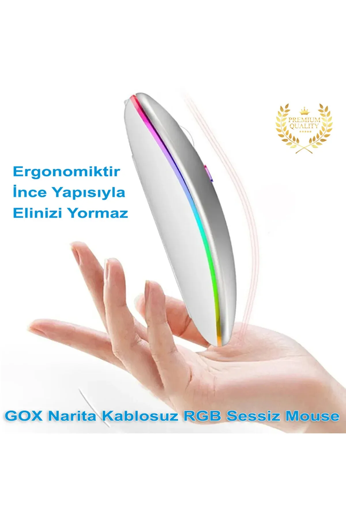 SNEXPRES Kablosuz Fare Wireless Bluetooth Mouse 4 Tuşlu RGB Sessiz Şarj Edilebilir Dpı Kontrol mouse