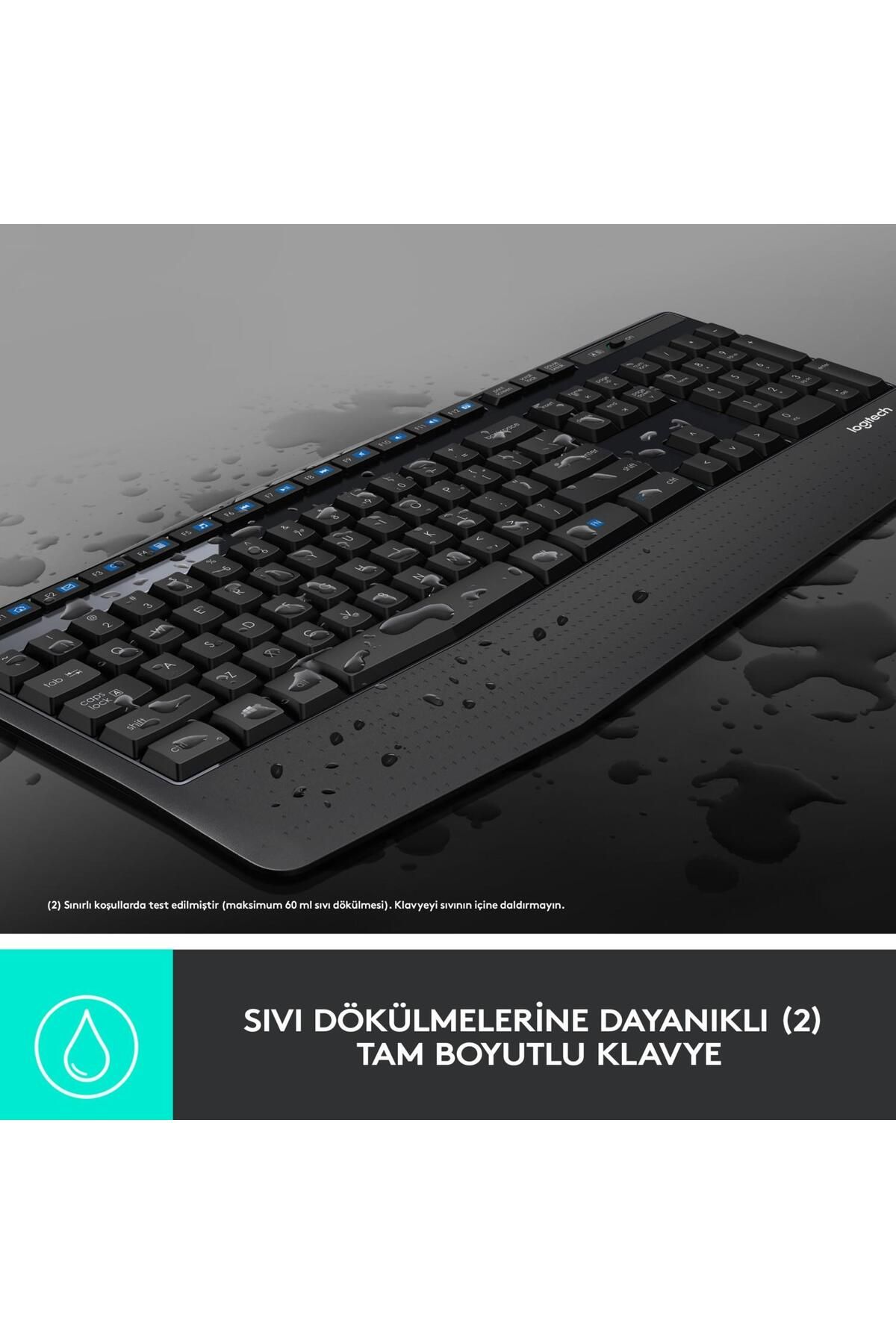 Logitech Kablosuz Klavye Mouse Seti Türkçe Q Siyah Kablosuz Klavye Ve Mouse Seti