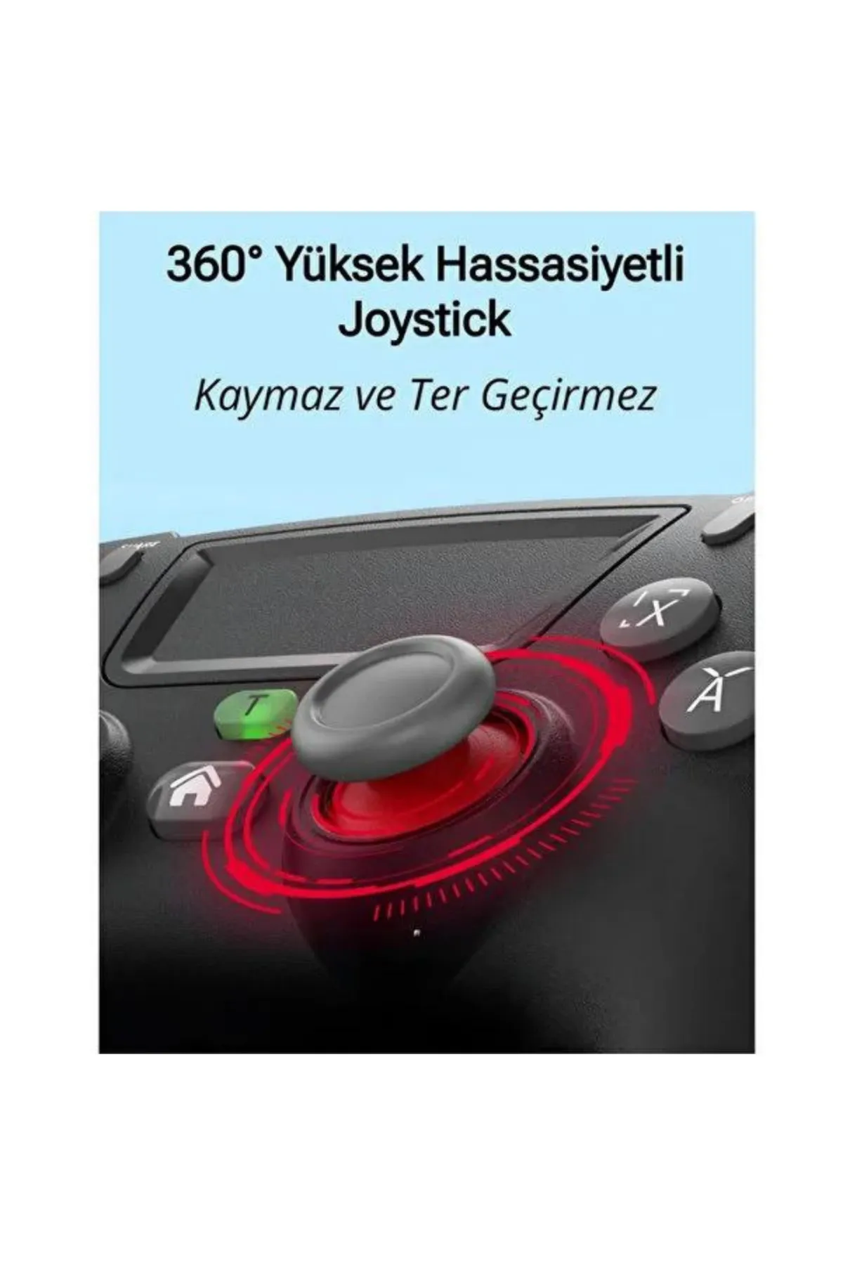 HEJARON Kablosuz Oyun Konsolu Gamepad Bluetooth Joystick Android Tv Switch İos Ps4 Ps3 Pc Uyumlu Titreşimli