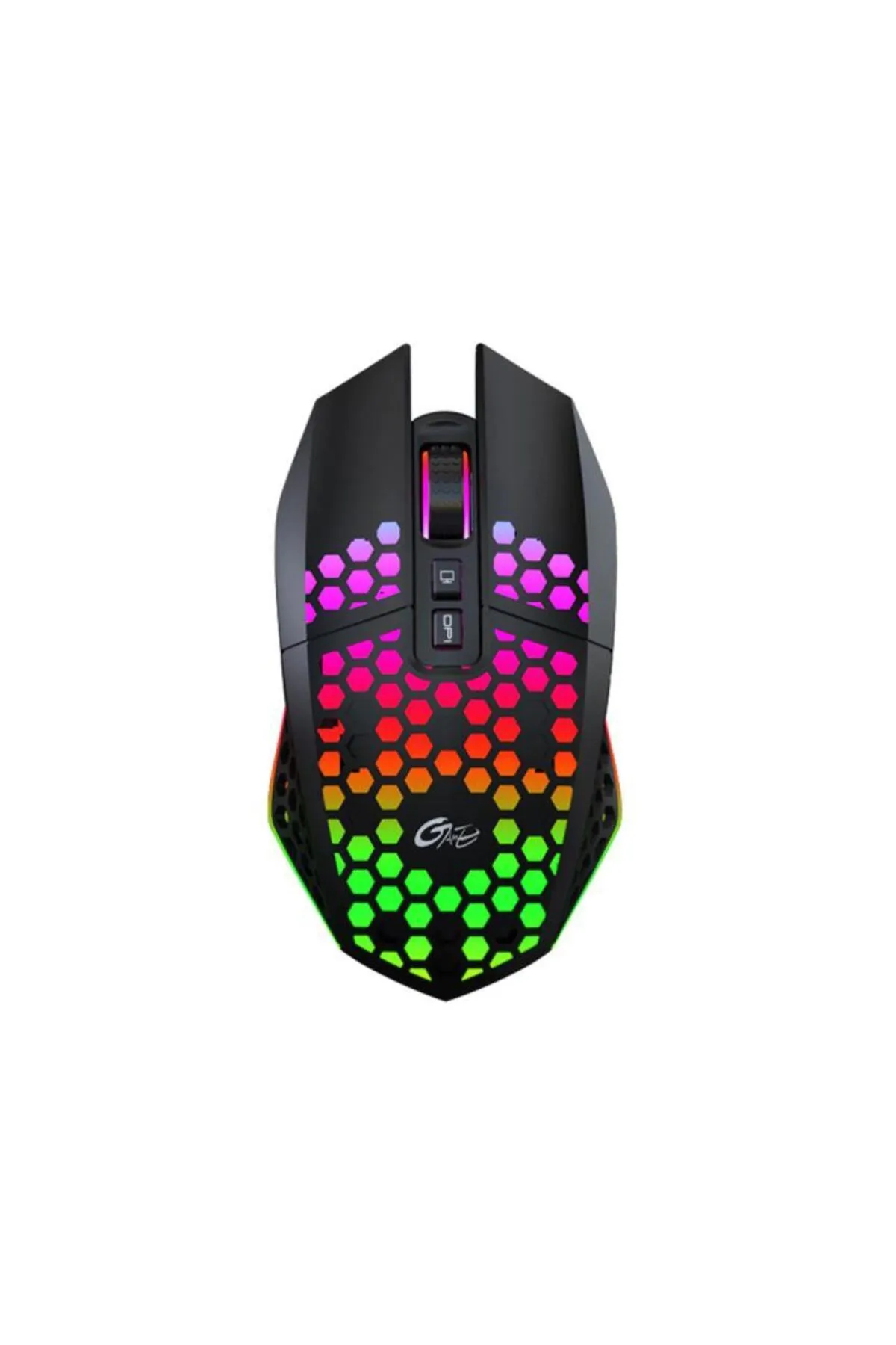 Azemax Kablosuz Oyuncu Mouse Rgb Led 2.4g 8 Buton 1600dpi Şarj Edilebilir