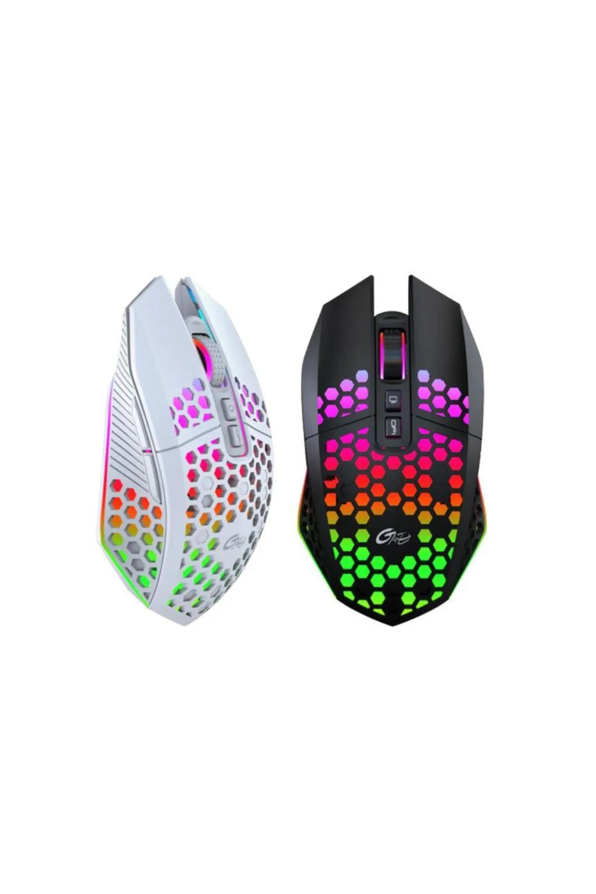 Azemax Kablosuz Oyuncu Mouse Rgb Led 2.4g 8 Buton 1600dpi Şarj Edilebilir