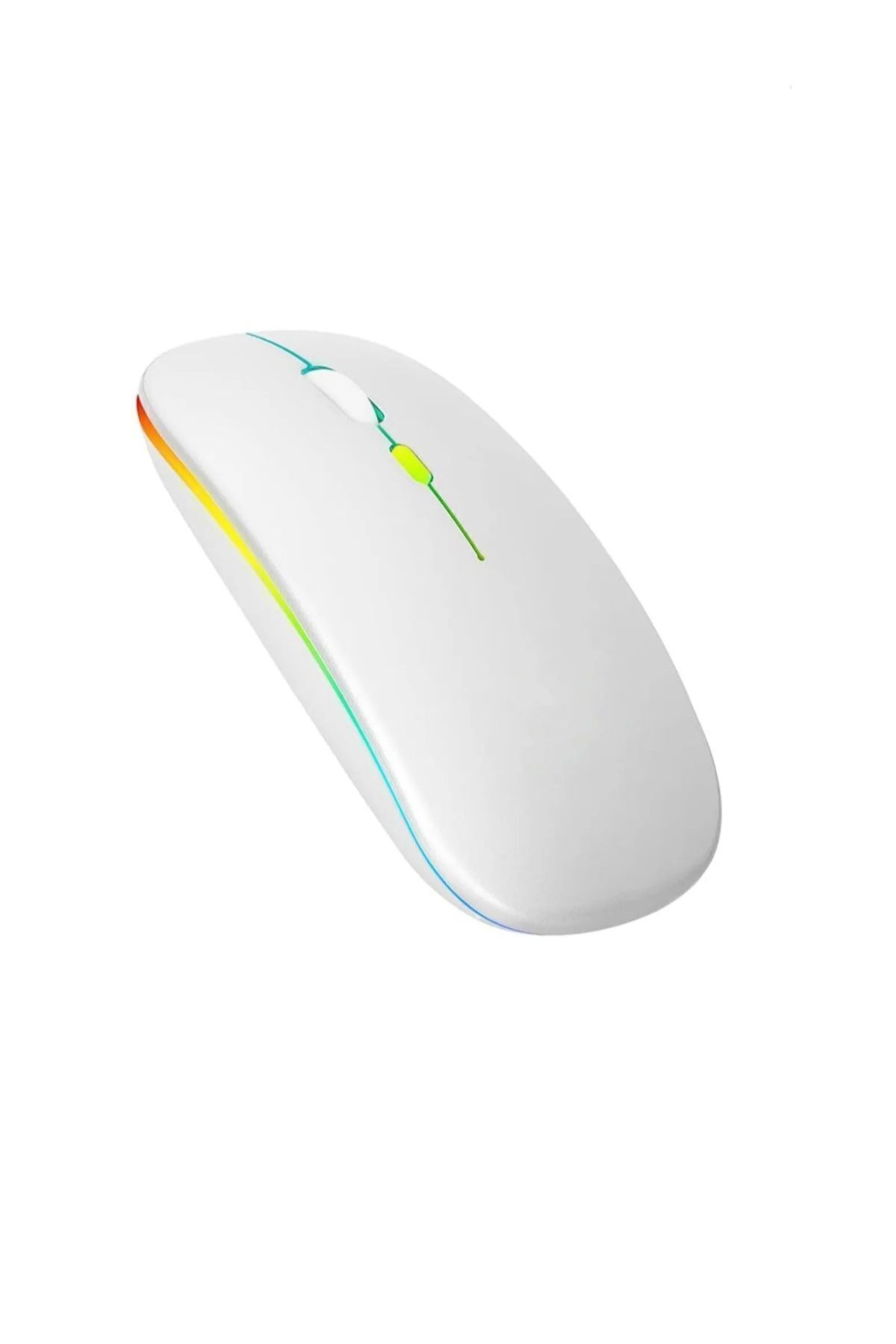 HOBİPİX Kablosuz Wireless 4 Tuşlu RGB Işıklı Sessiz Mouse Beyaz