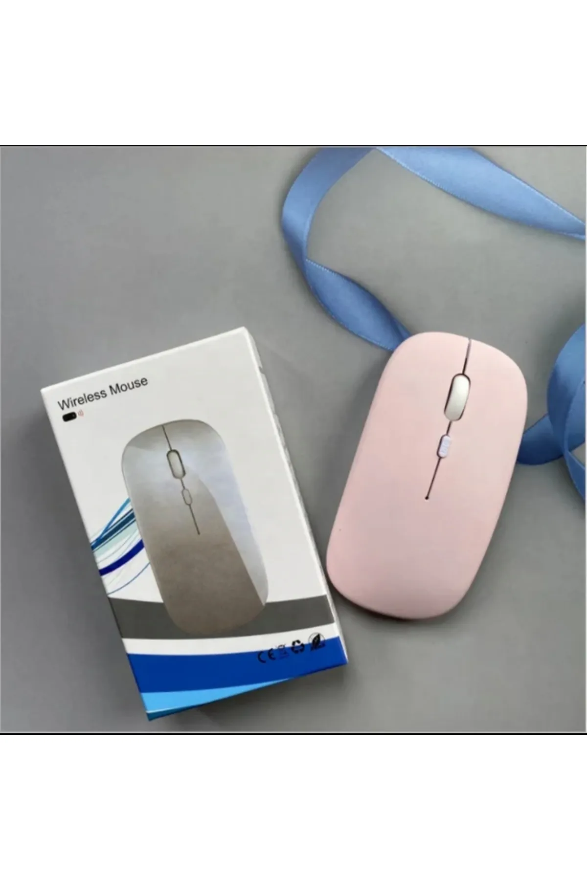 HOBİPİX Kablosuz Wireless 4 Tuşlu Rgb Işıklı Sessiz Mouse Pudra