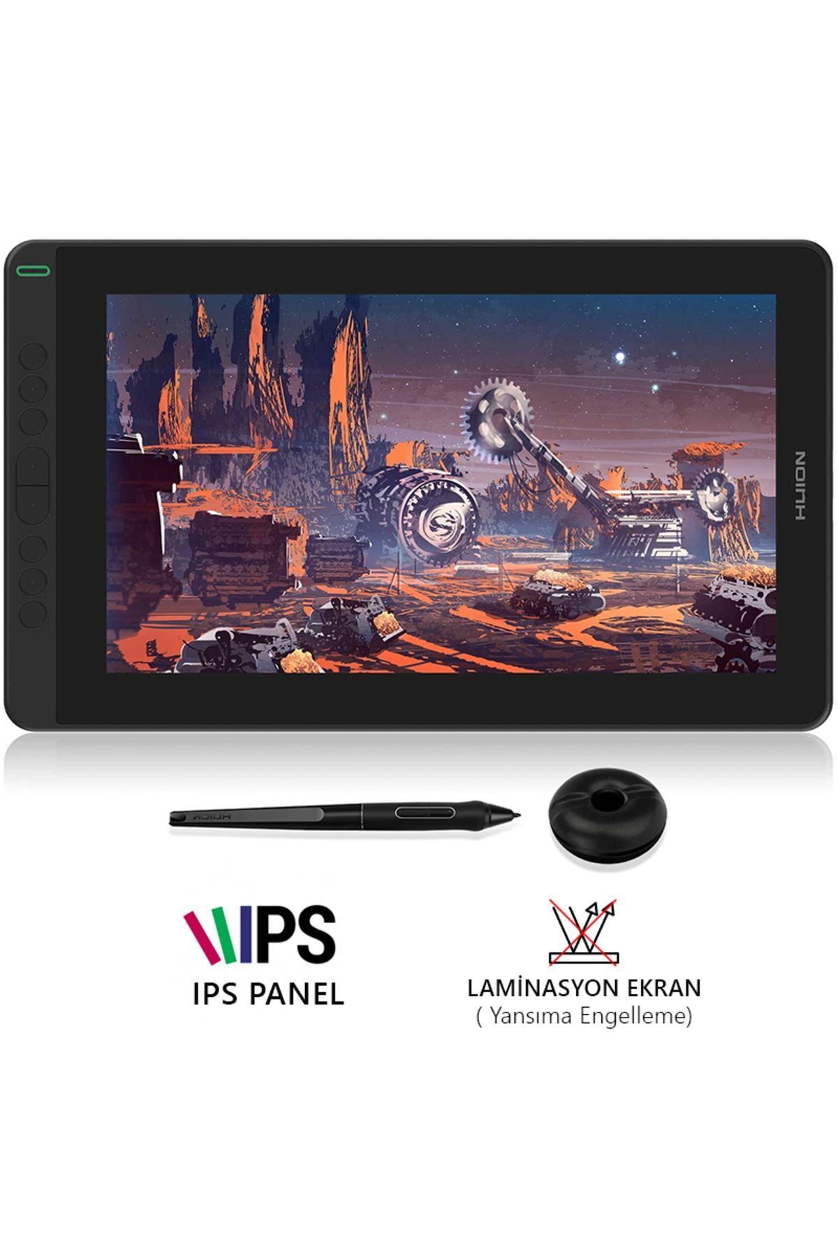 Huion Kamvas 13 Ips Panel Full Hd Lcd Grafik Tablet 8192 Basınç Hassasiyeti 5080lpı Çözünürlük