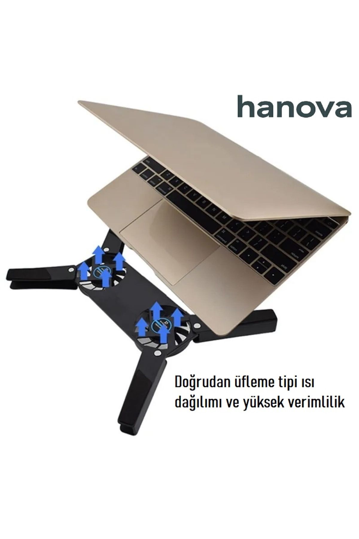 Ht Sağlık Katlanabilir 2 Fanlı Dizüstü PC Laptop Soğutucu USB besleme 10-17 " dizüstü PC uyumlu