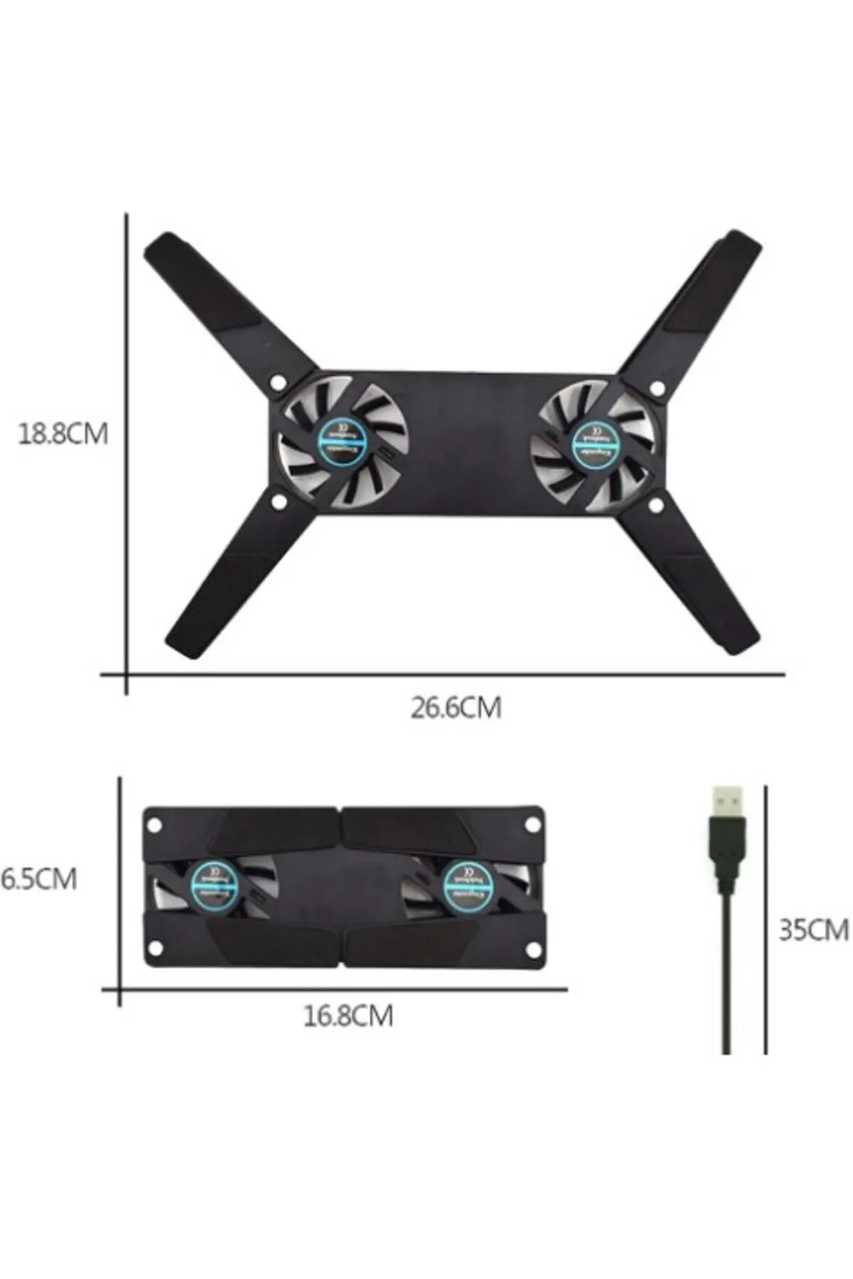 Elasya Hediyelik Katlanabilir Laptop Soğutucuuu 2 fanlı (c5o)