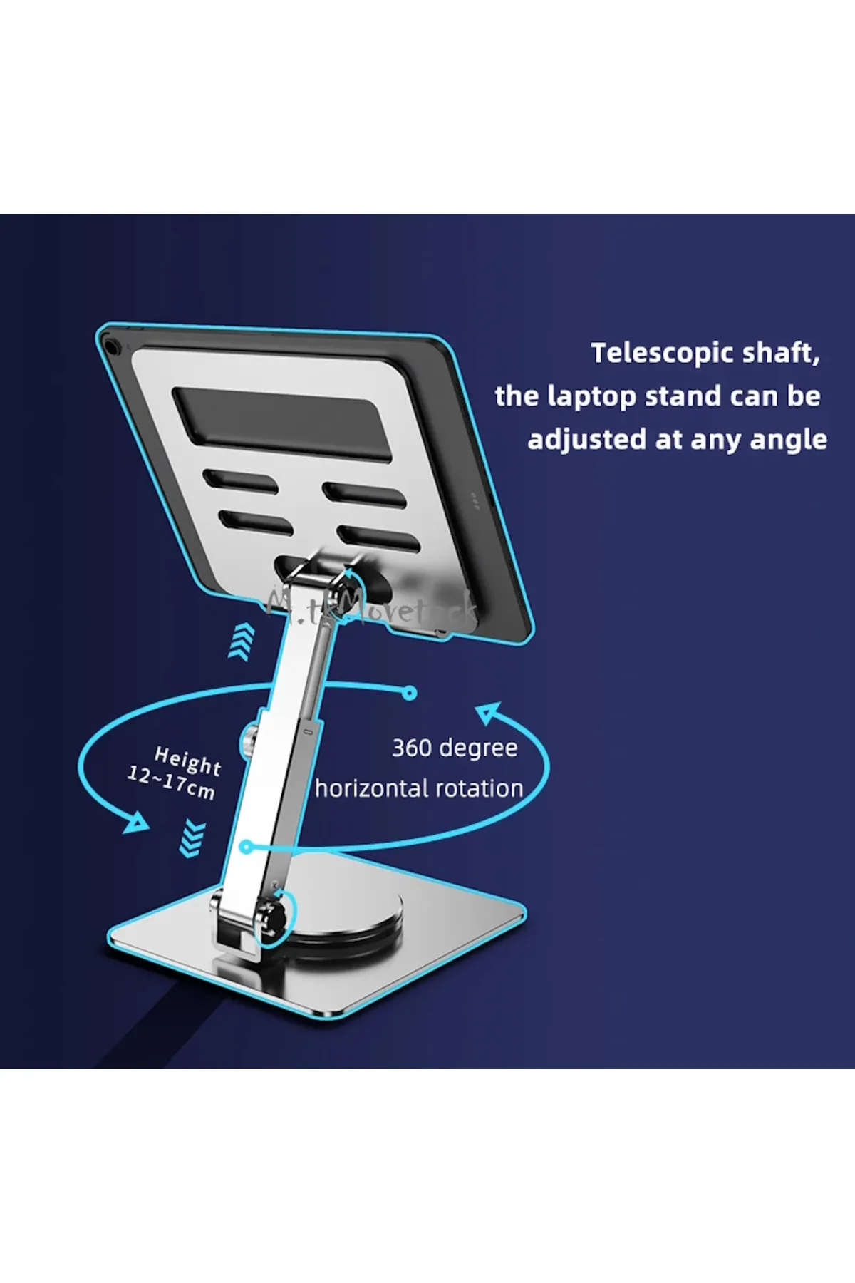 m.tk moveteck Katlanabilir Tüm Modeller ile Uyumlu Kademeli Ayarlanabilir Metal Notebook Macbook Laptop Standı